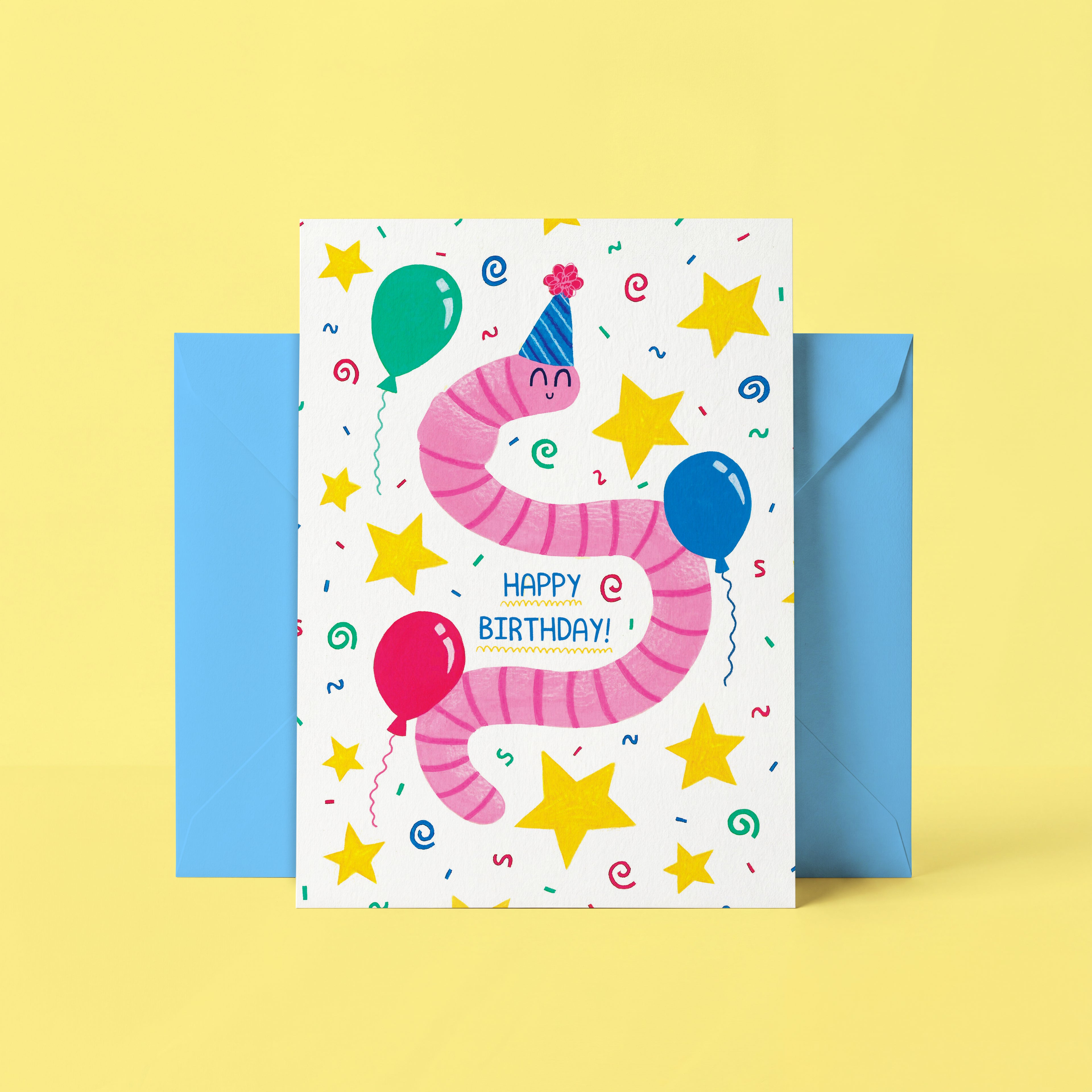 Worm Birthday Card