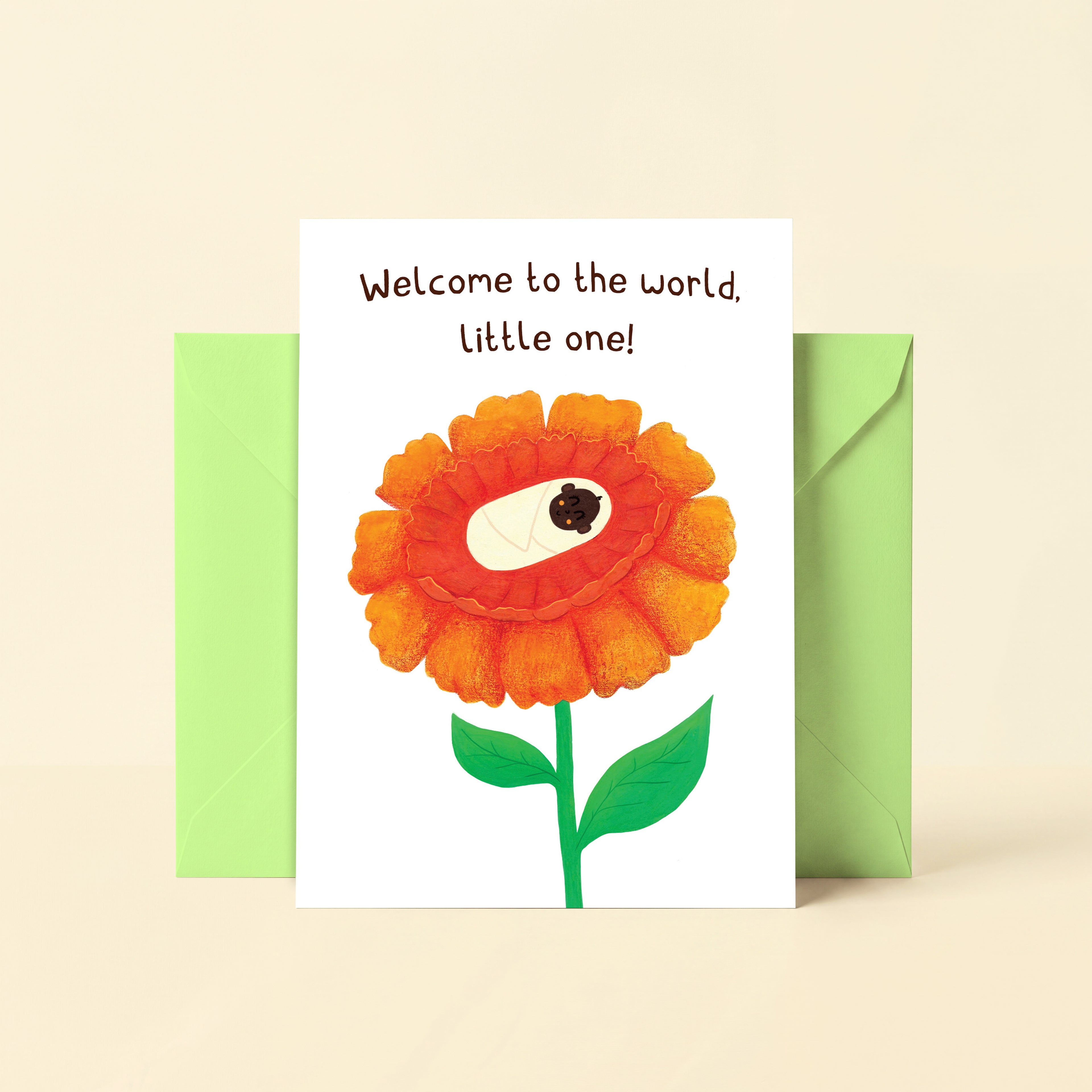 New Baby Card - Welcome To The World, Little One!