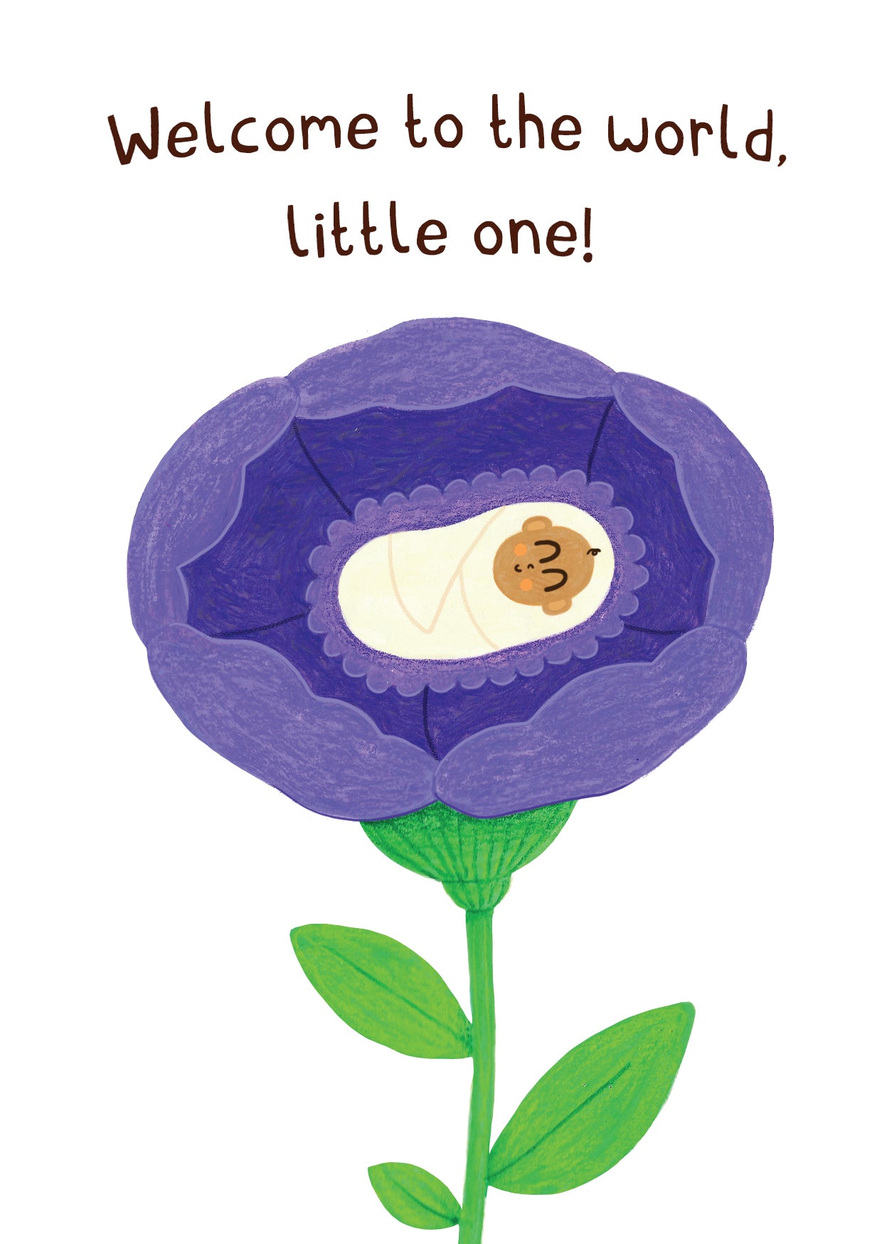 New Baby Card - Welcome To The World, Little One!