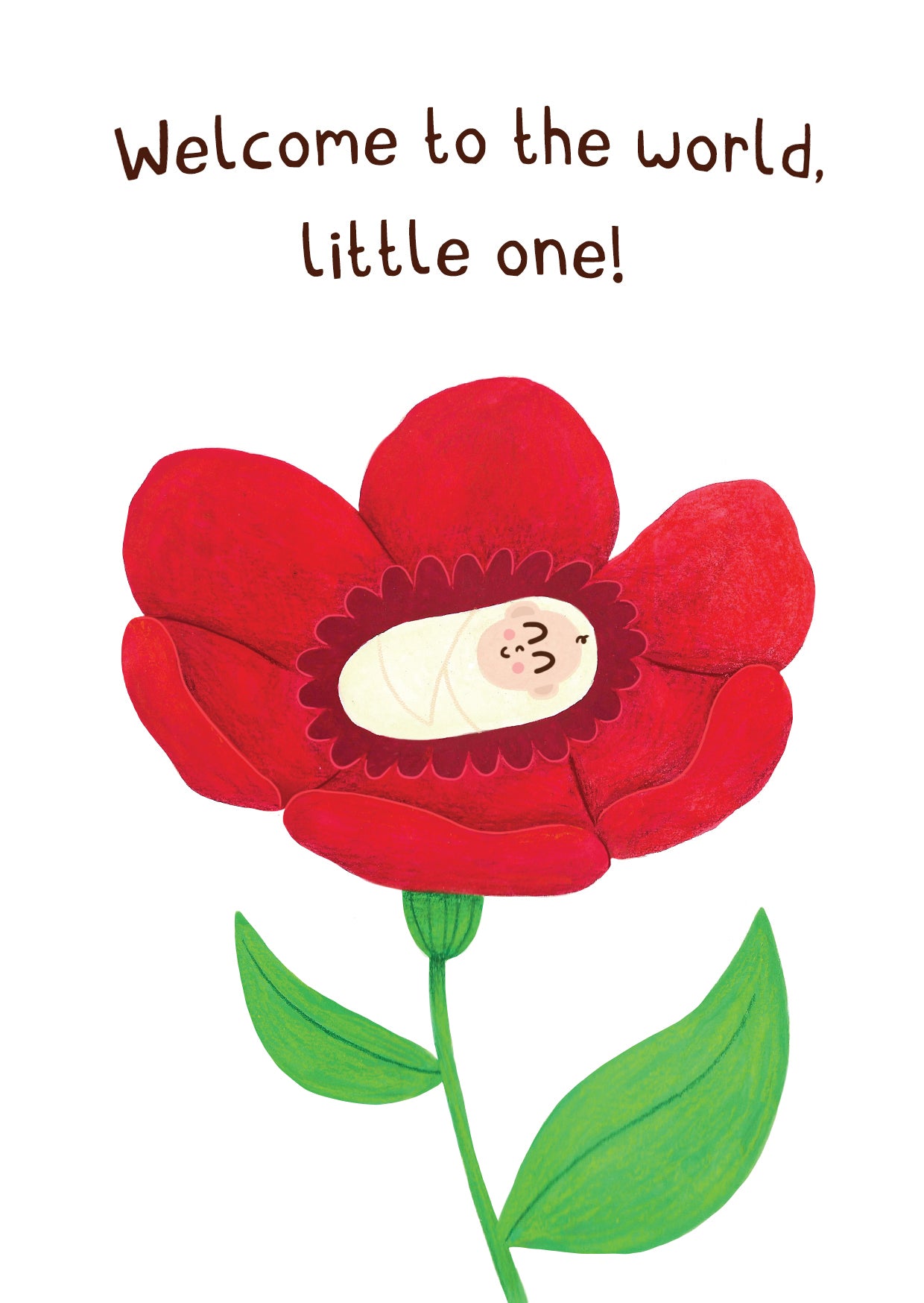 New Baby Card - Welcome To The World, Little One!