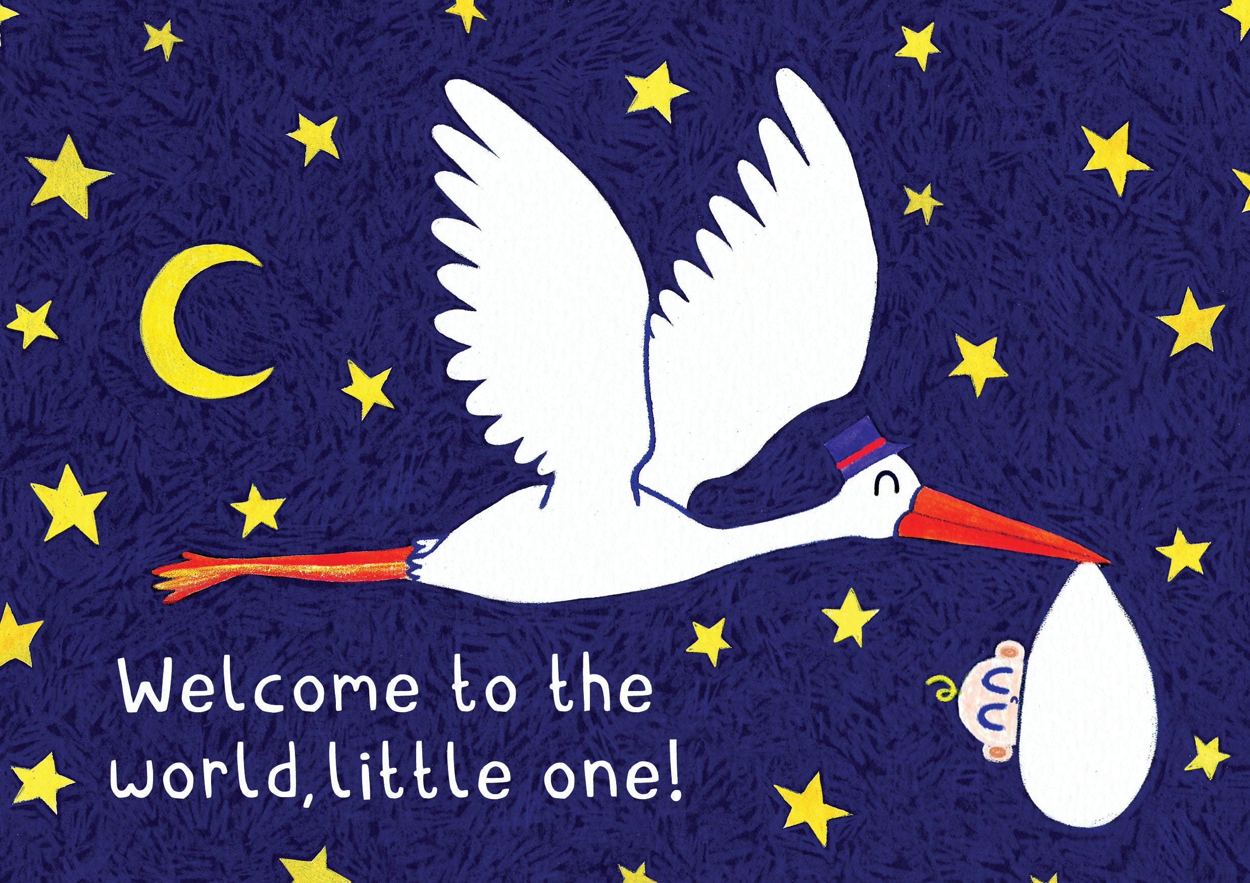 New Baby Card - Welcome To The World, Little One!
