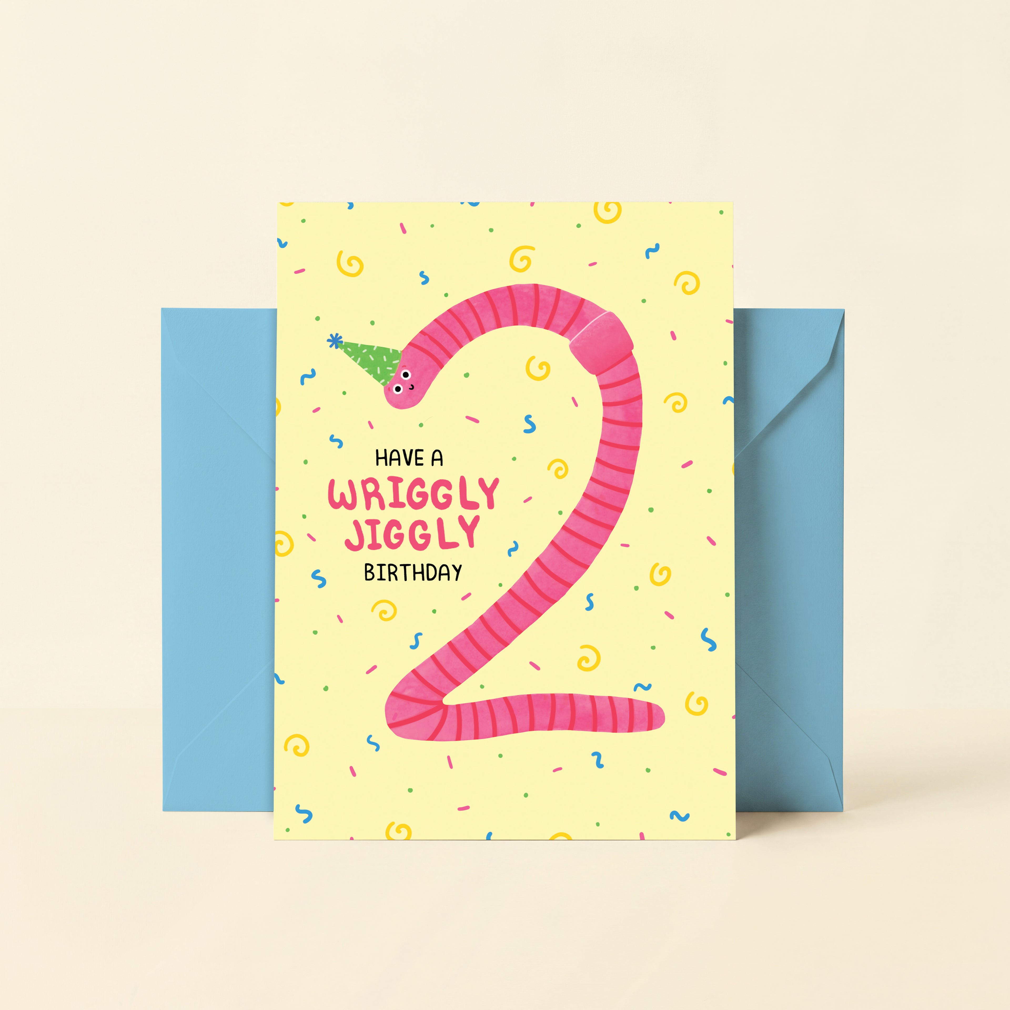 Age Birthday Card (1-8) - Have A Wriggly Jiggly Birthday
