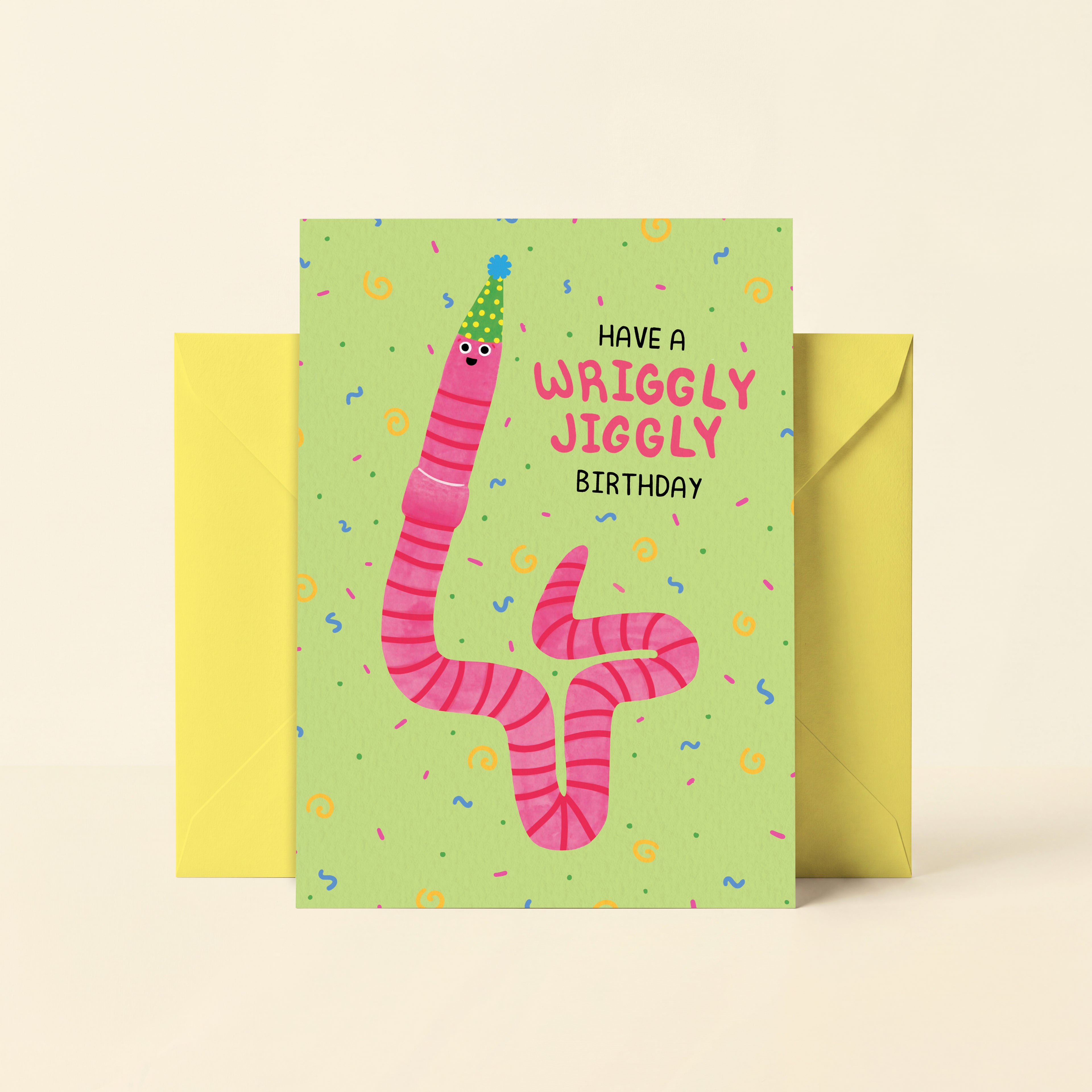 Age Birthday Card (1-8) - Have A Wriggly Jiggly Birthday