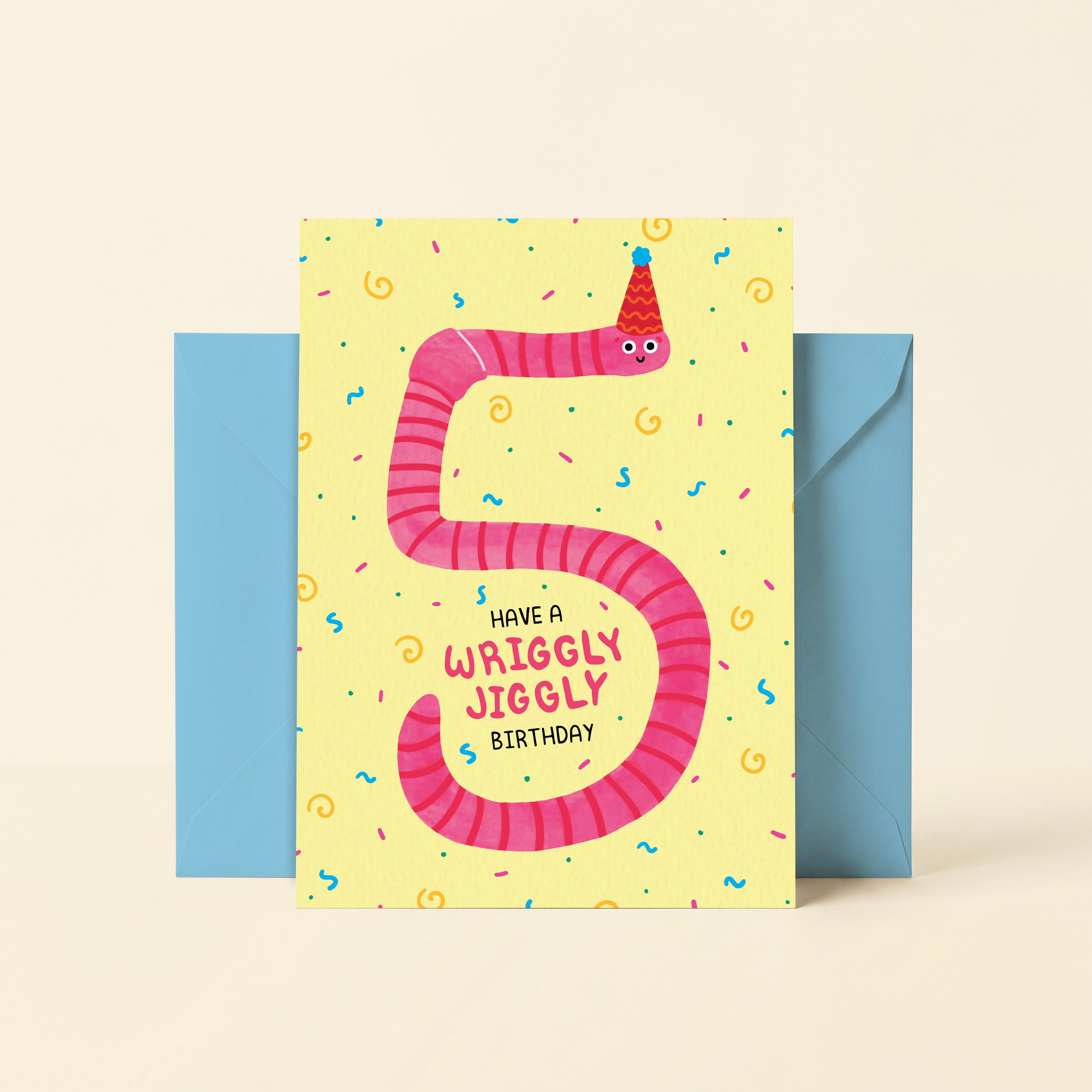 Age Birthday Card (1-8) - Have A Wriggly Jiggly Birthday
