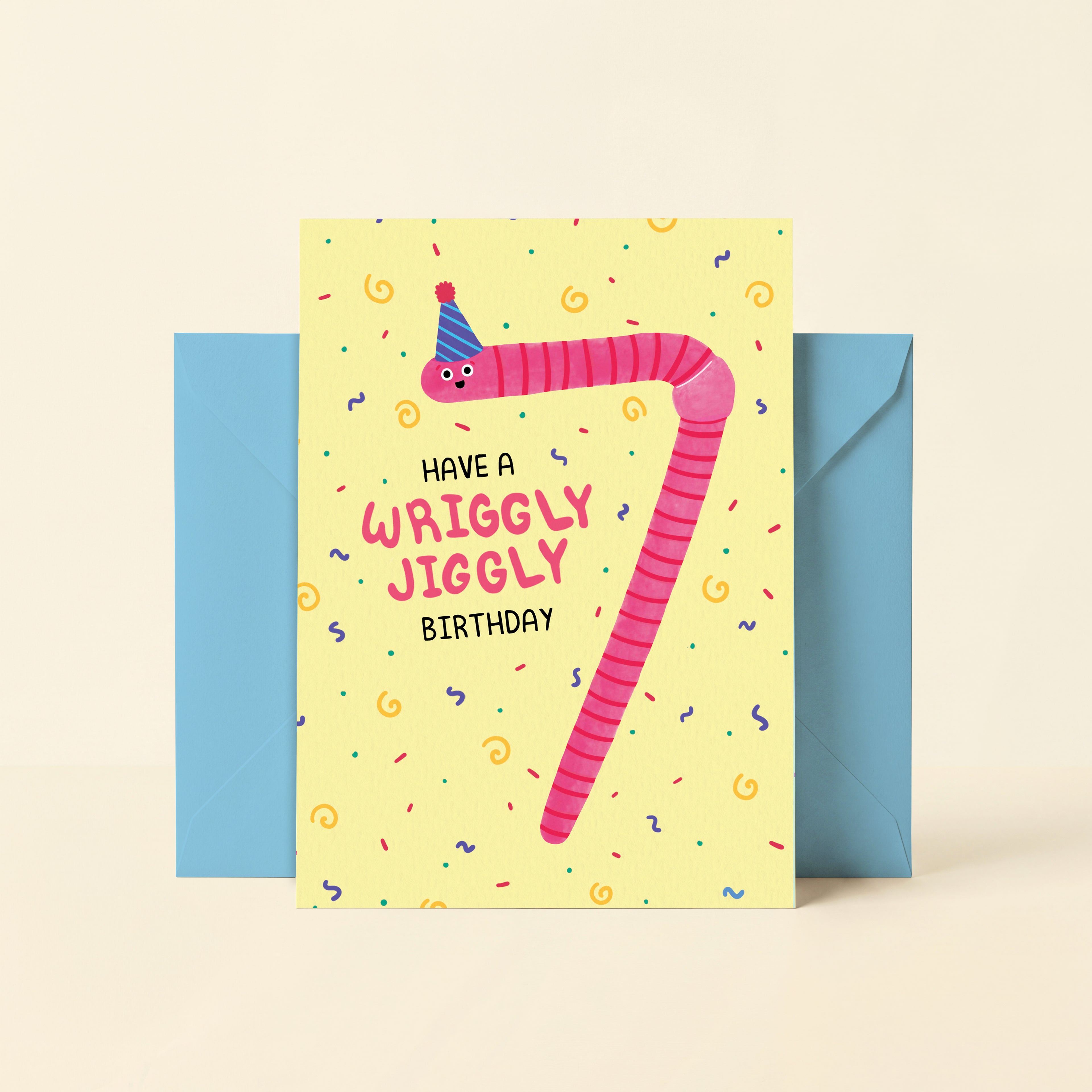 Age Birthday Card (1-8) - Have A Wriggly Jiggly Birthday