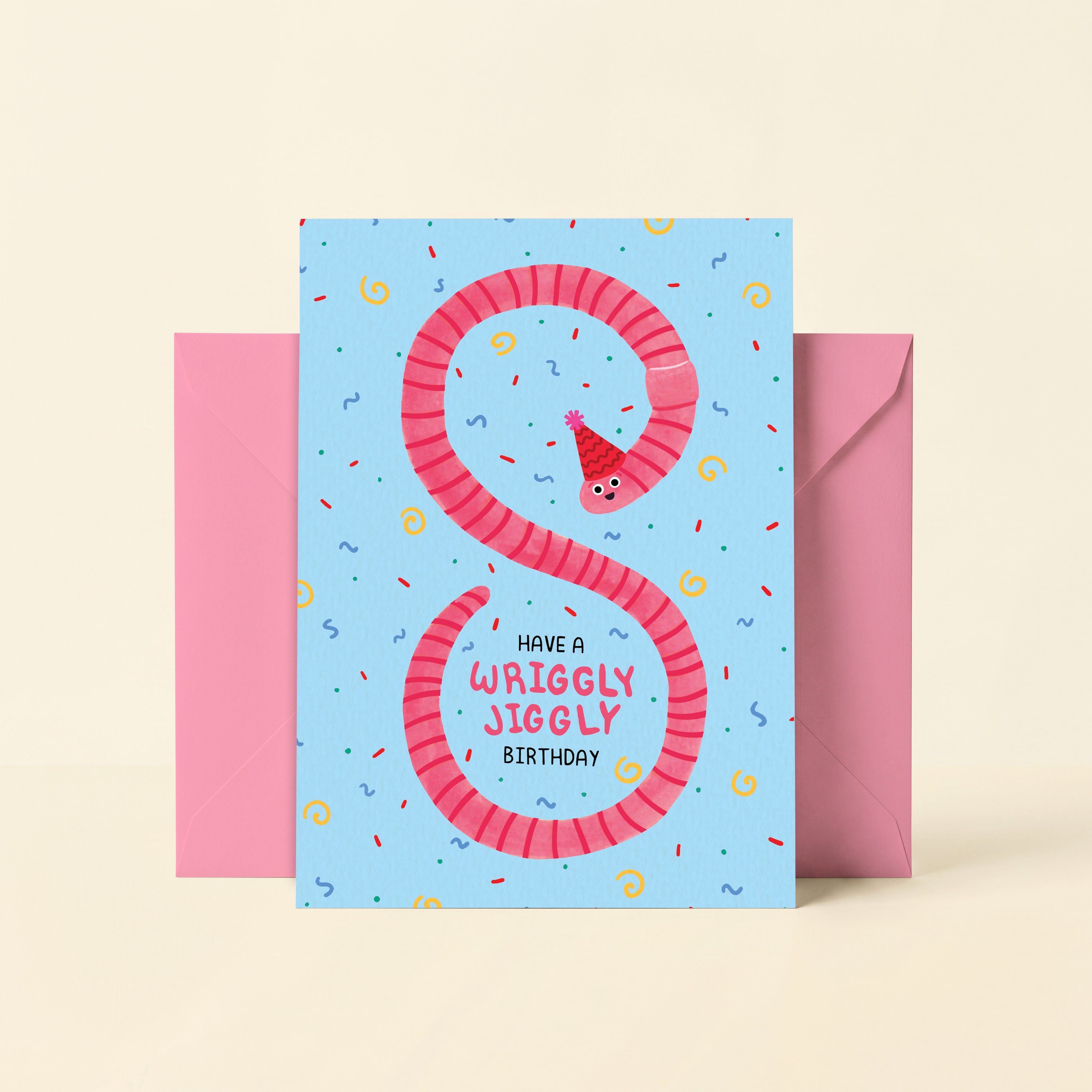 Age Birthday Card (1-8) - Have A Wriggly Jiggly Birthday
