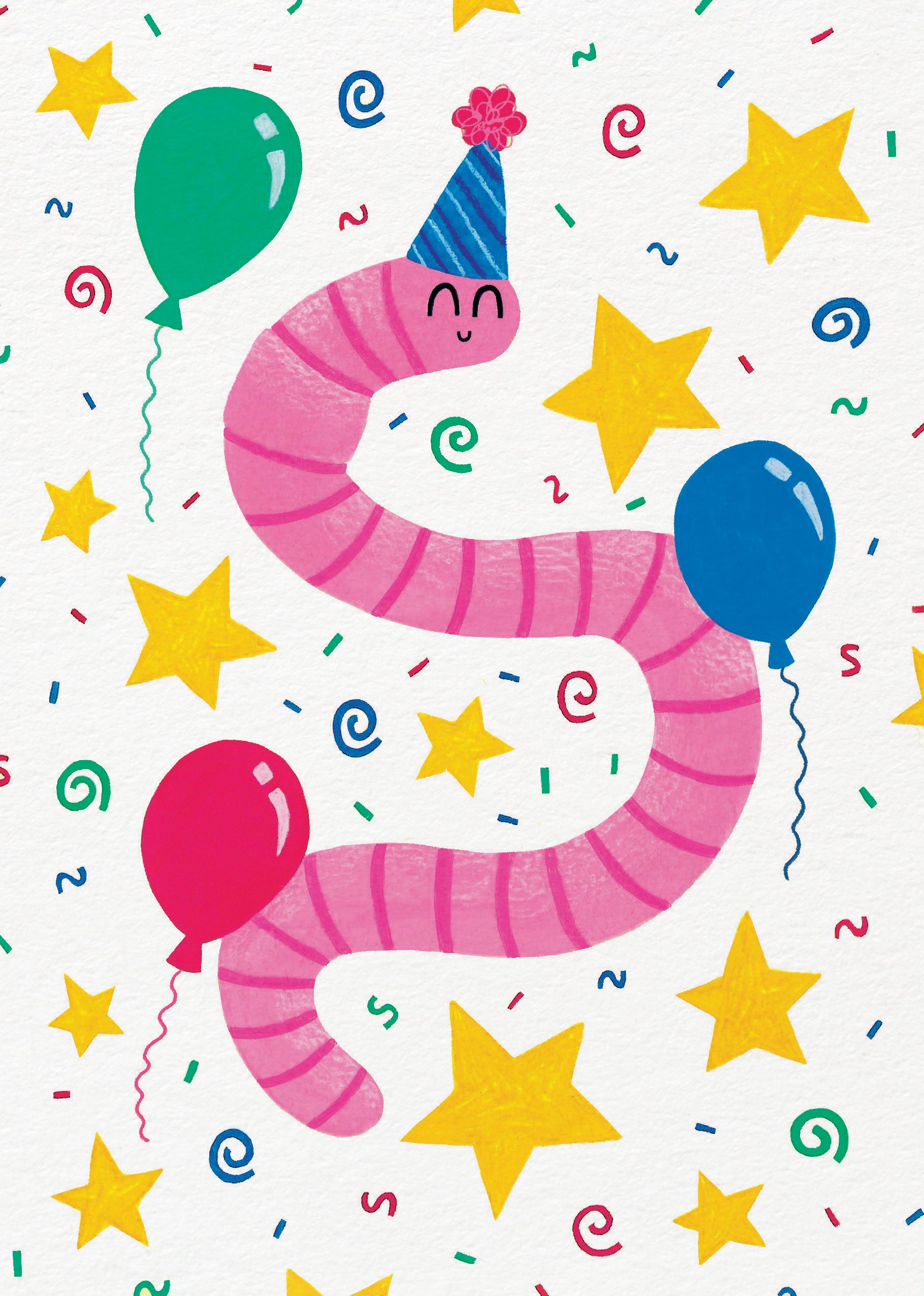 Worm Birthday Card