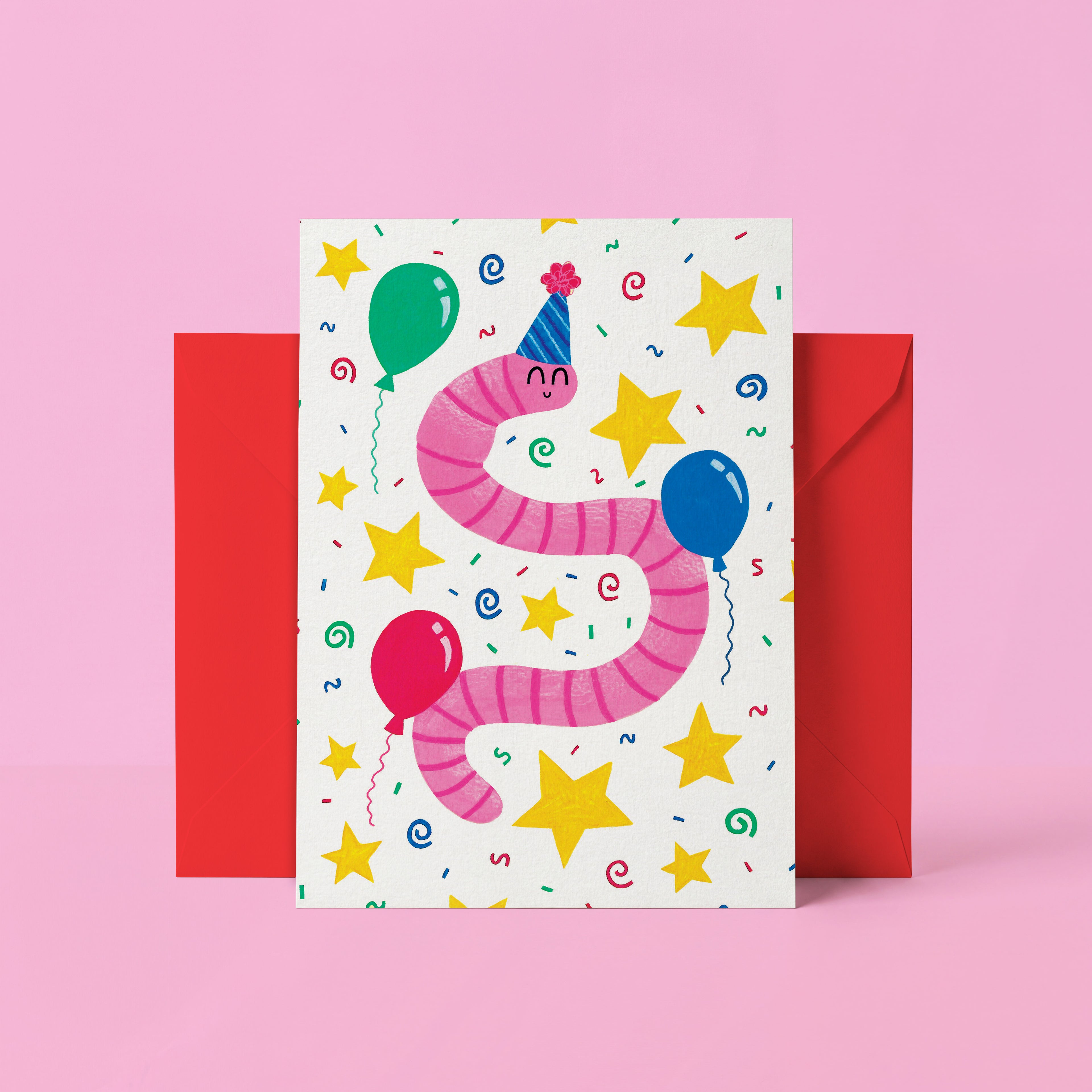 Worm Birthday Card