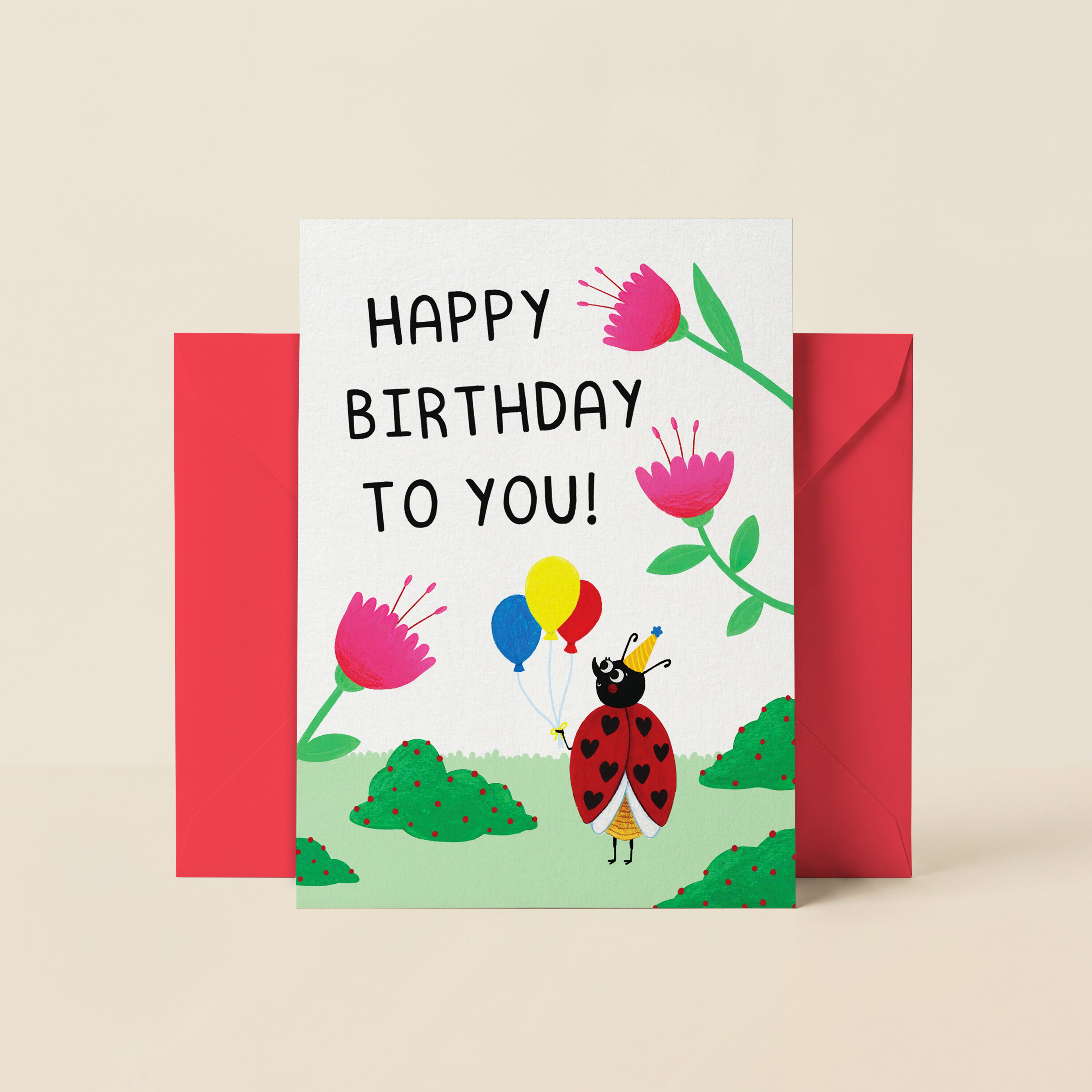 Ladybird Birthday Card