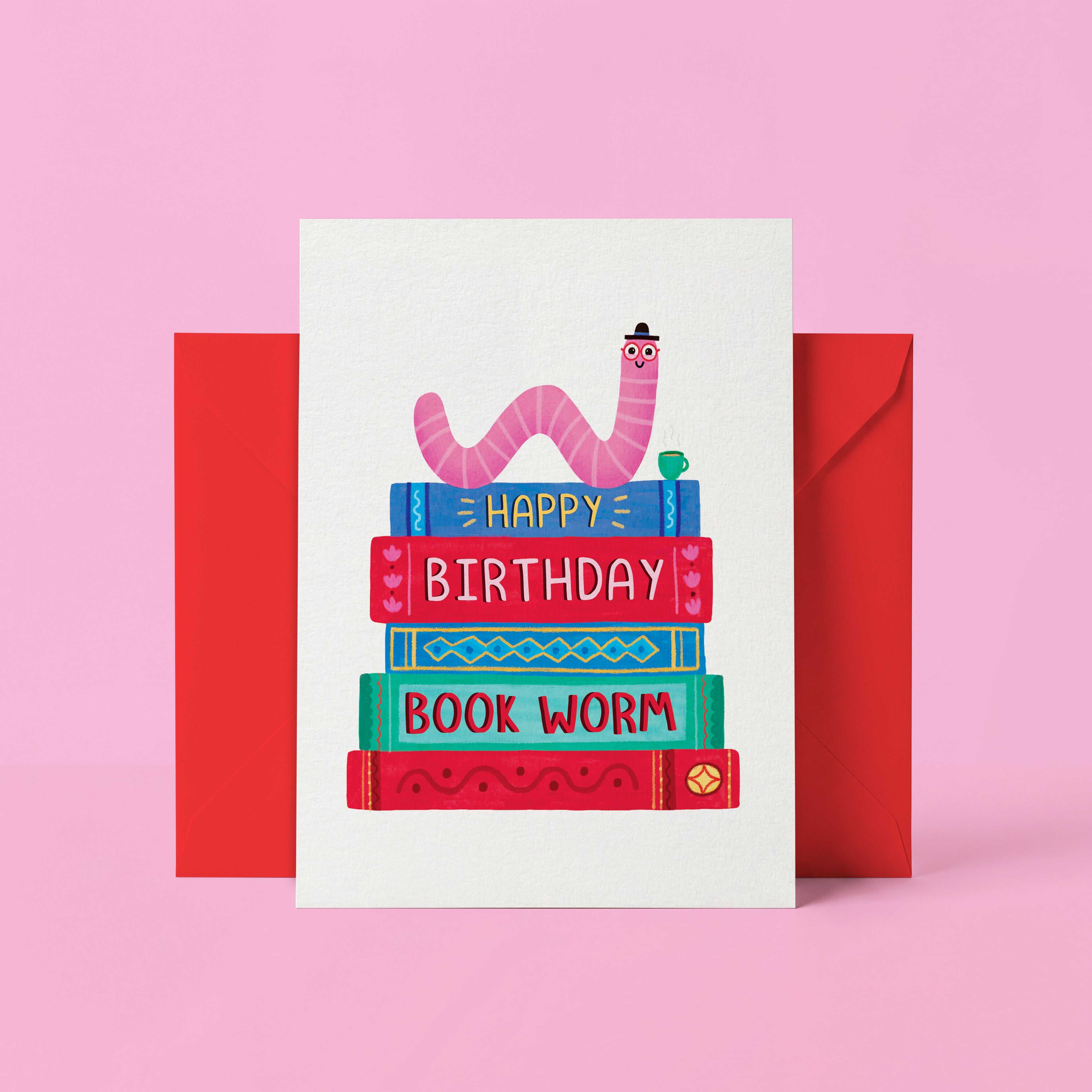 Bookworm Birthday Card