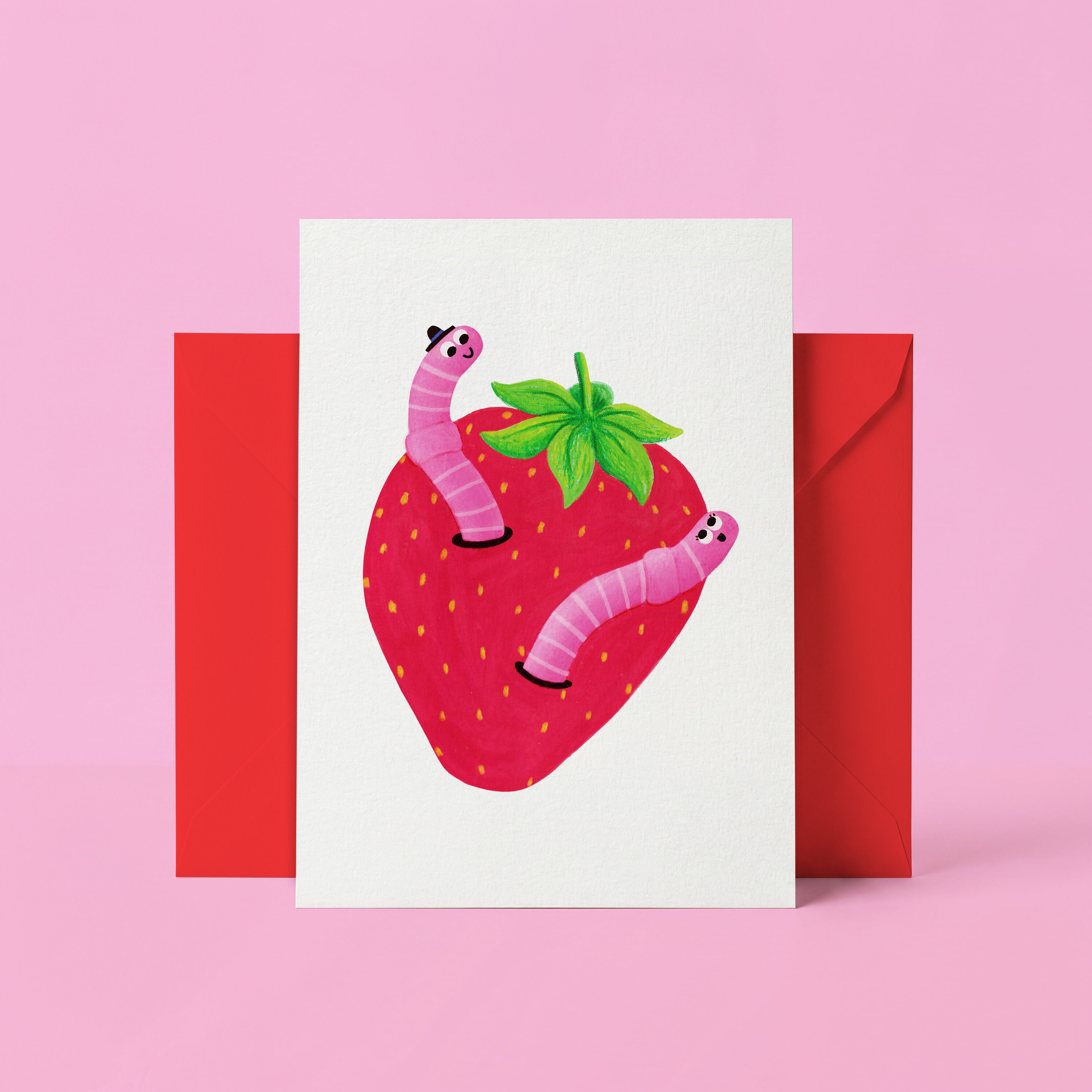 Worm Greetings Card
