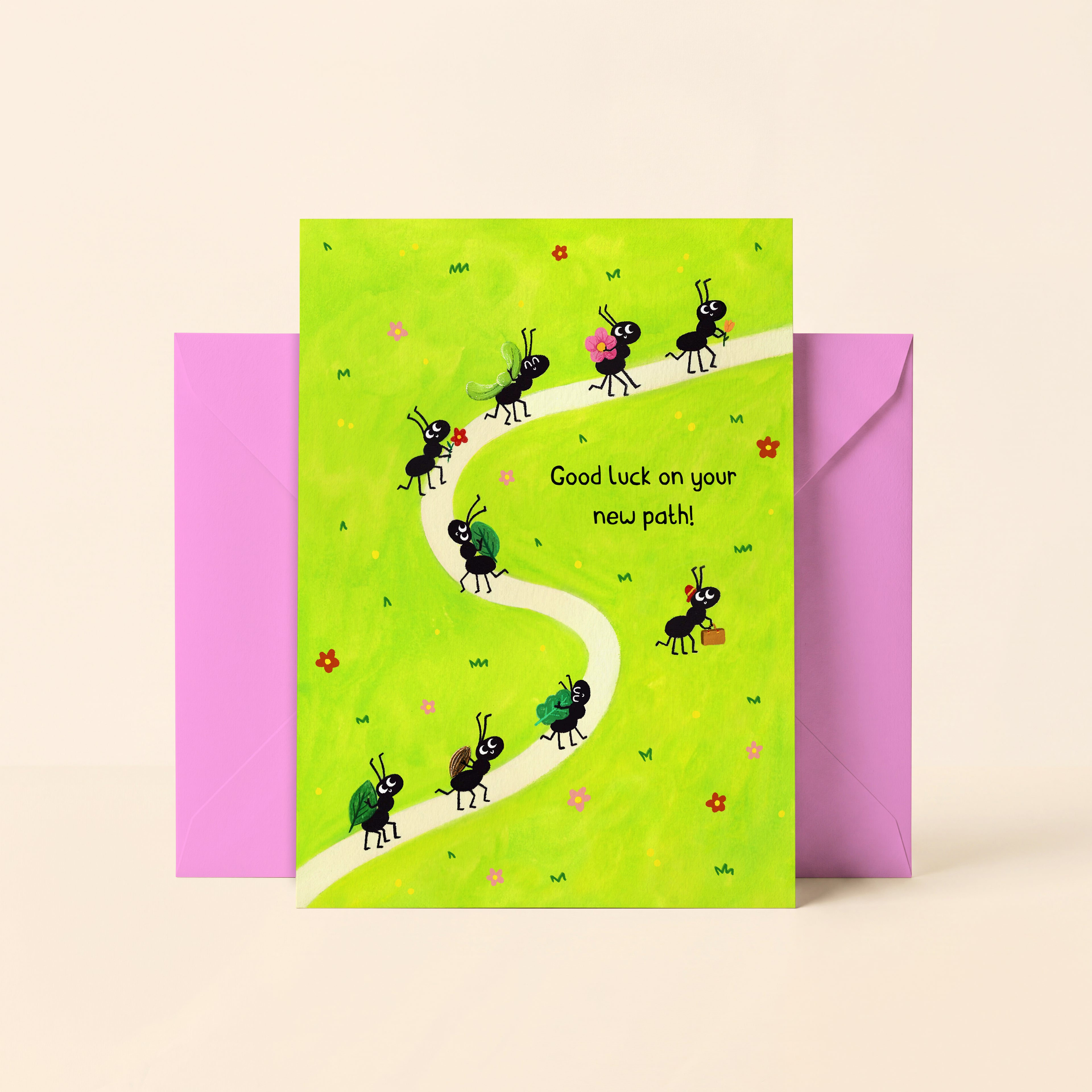 New Adventure Ant Card For University Graduates, Moving Card or New Journeys