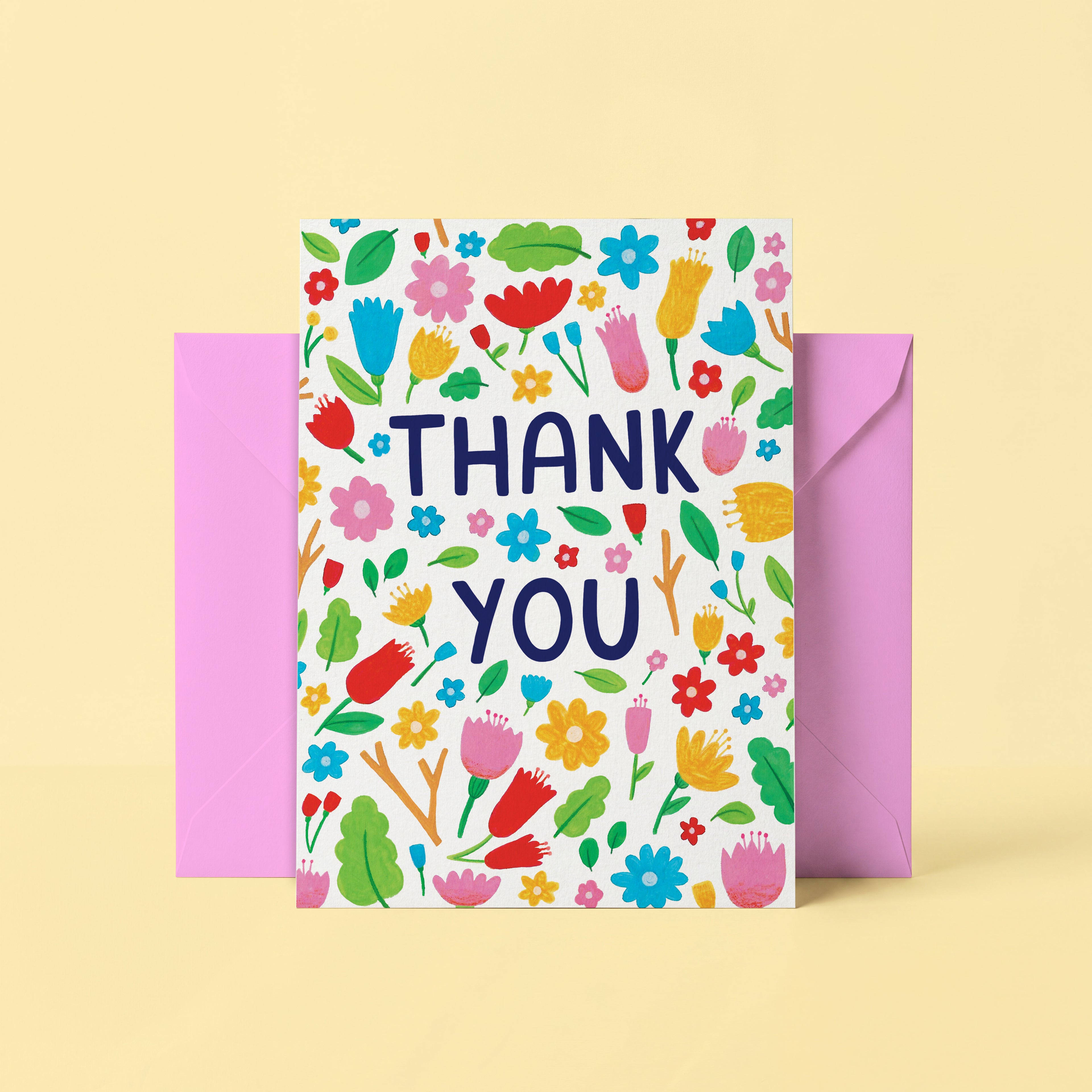 Floral Thank You Card