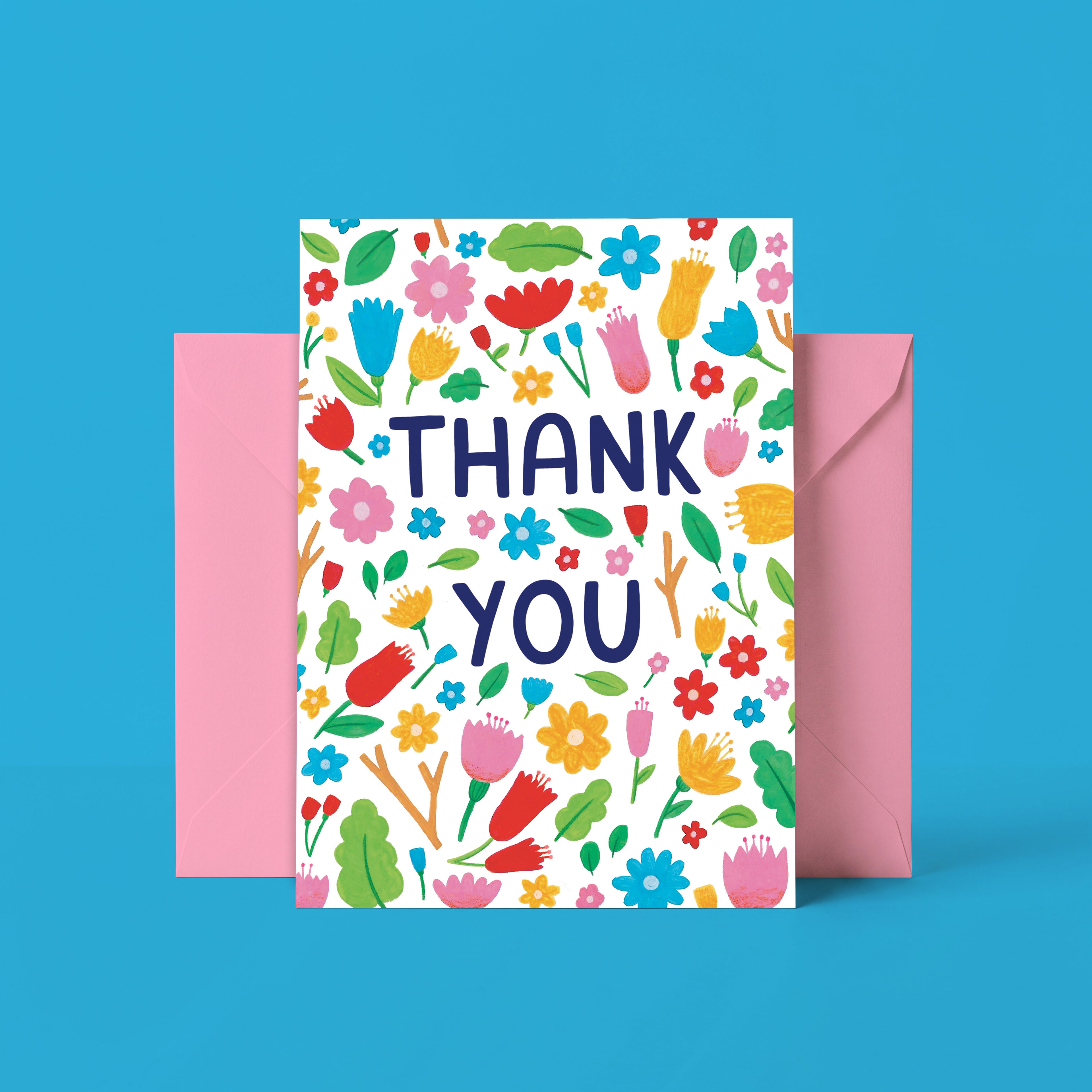 Floral Thank You Card