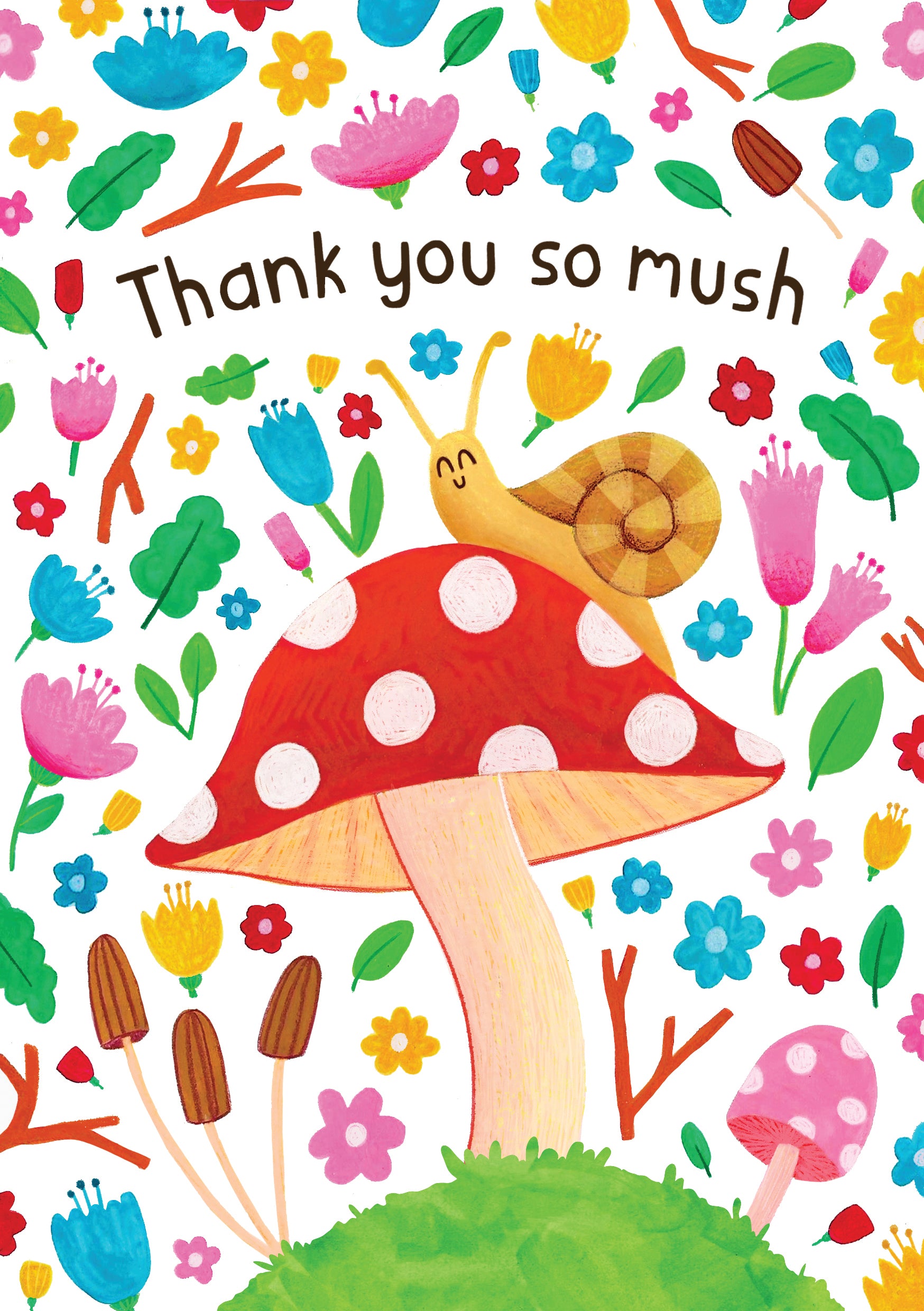 Floral Thank You Card - Thank You So Mush