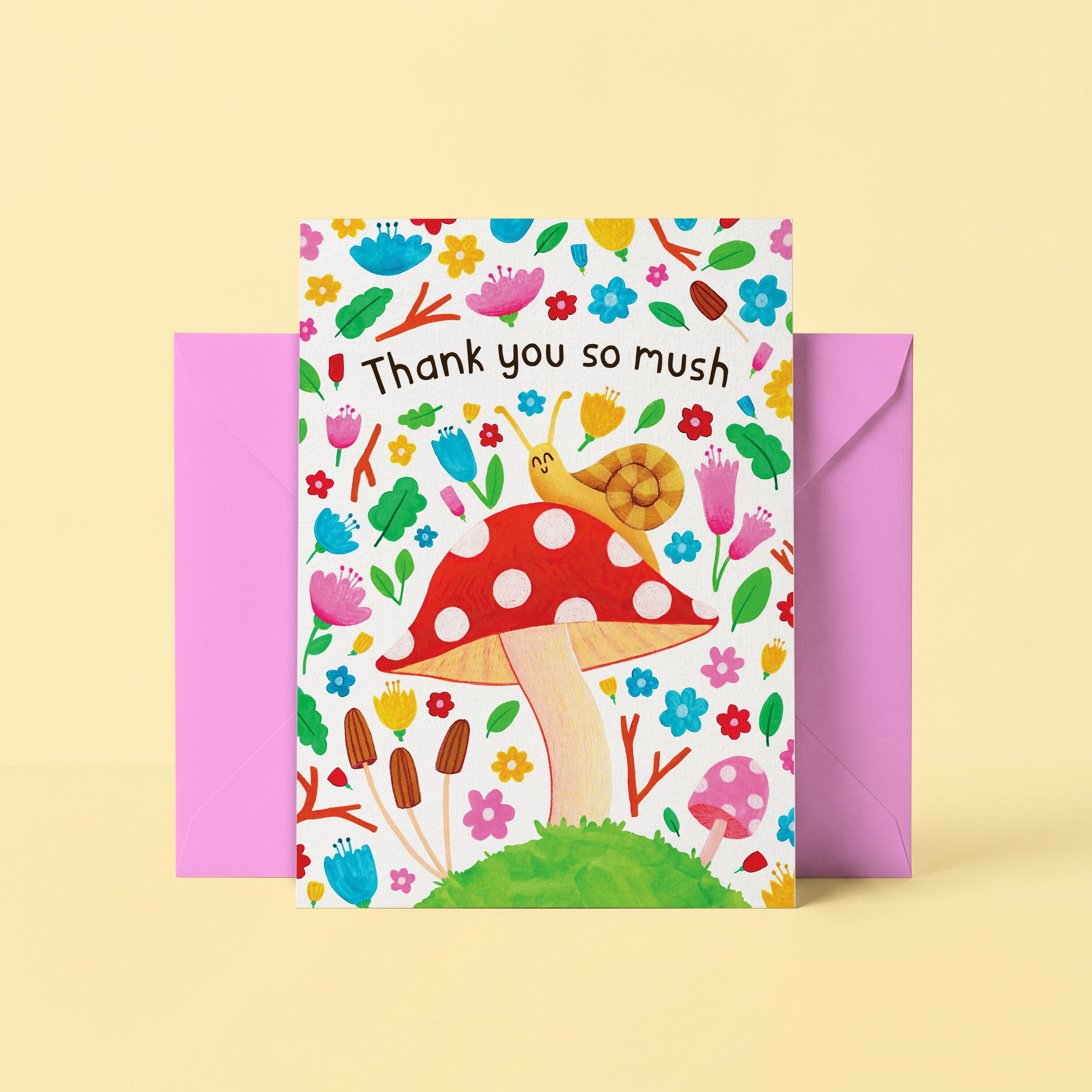 Floral Thank You Card - Thank You So Mush