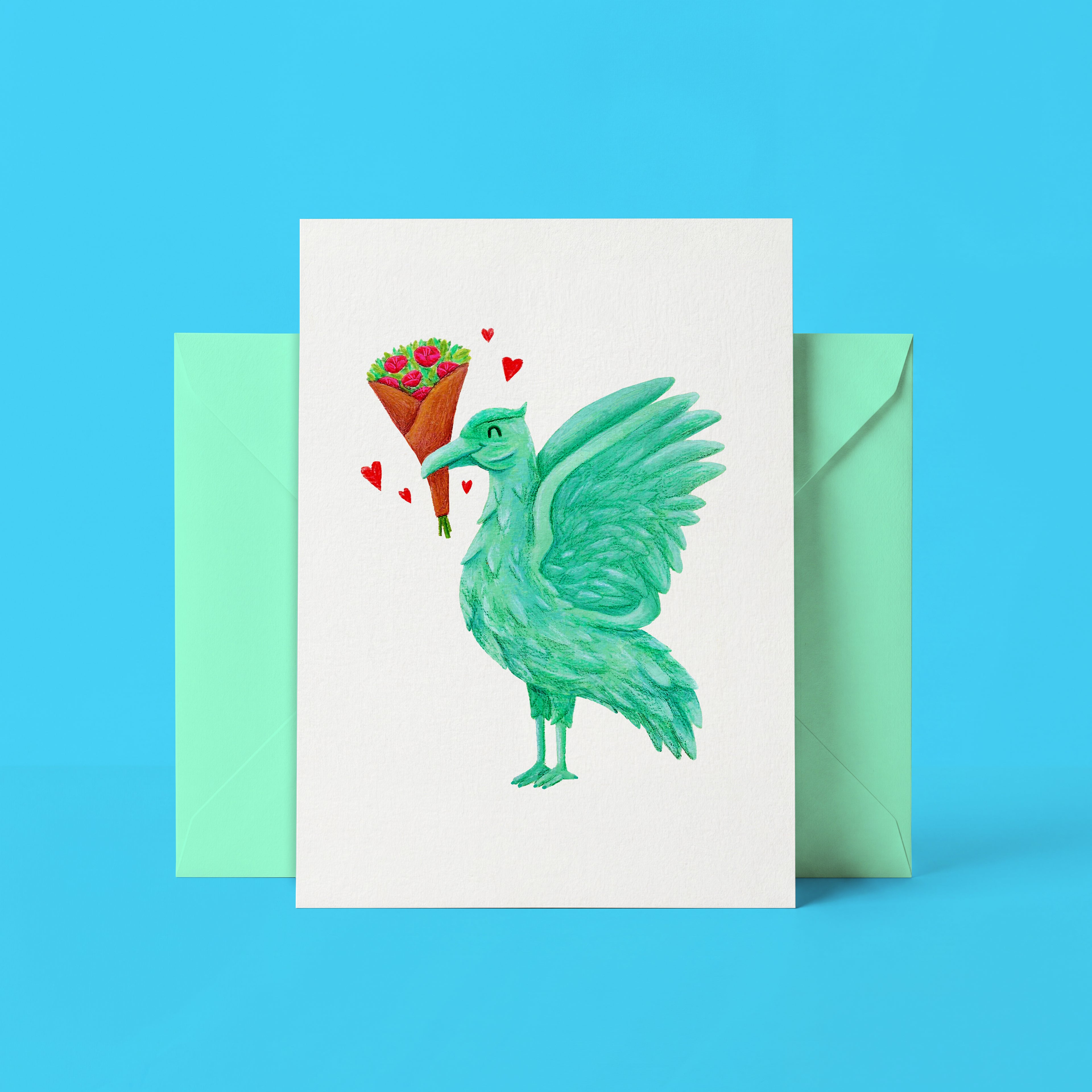 Liverbird Valentines Day Card - Liverpool Card
