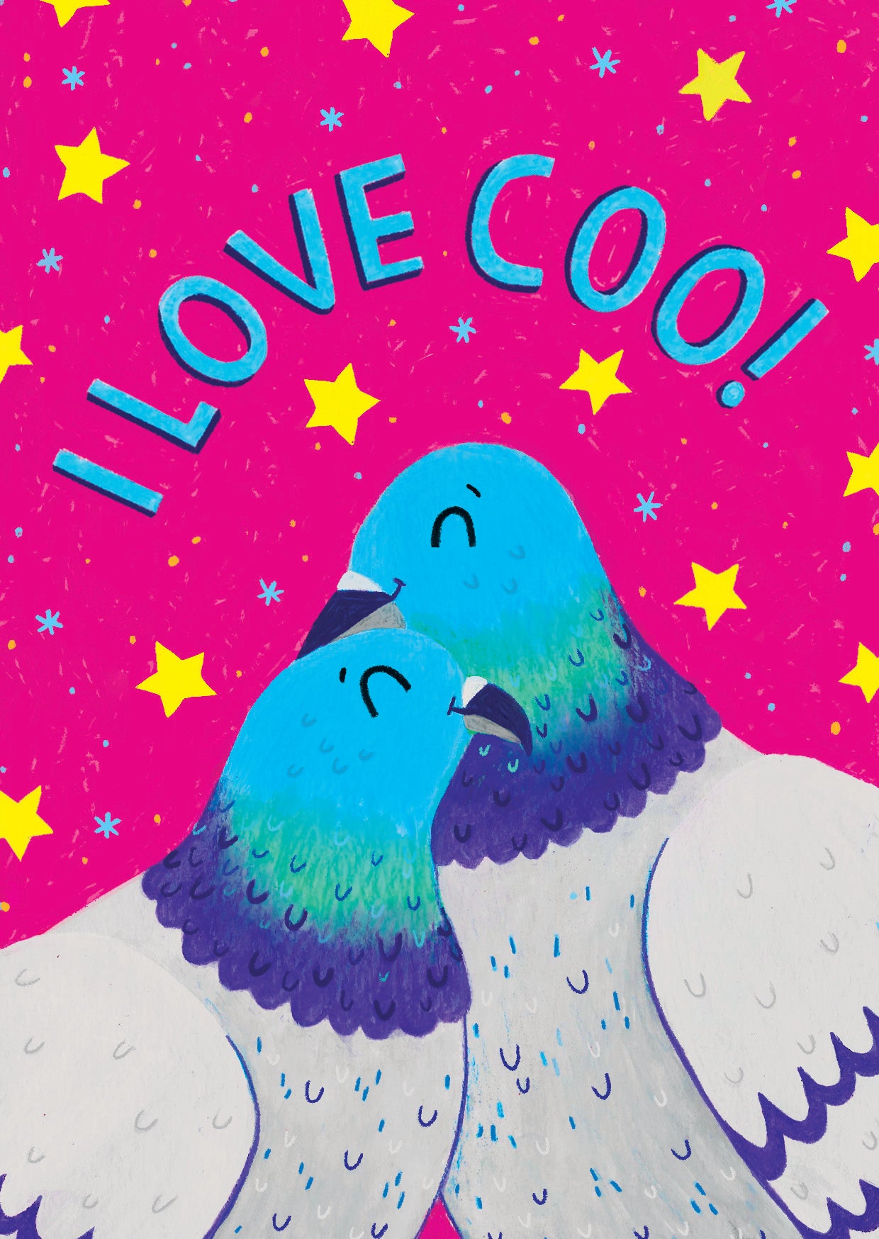 Pigeon Valentines Card - I Love Coo
