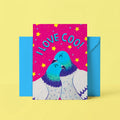 Pigeon Valentines Card - I Love Coo