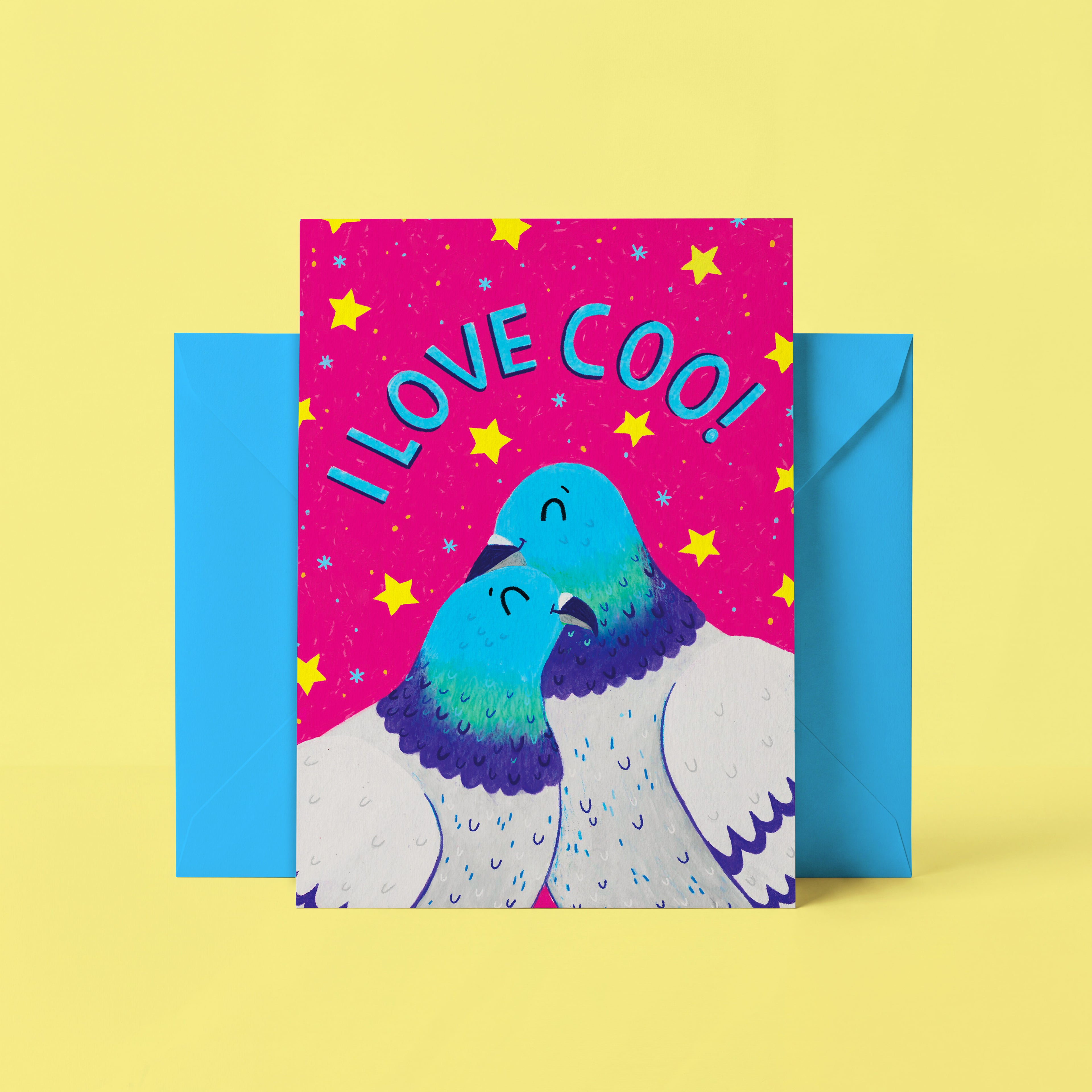 Pigeon Valentines Card - I Love Coo