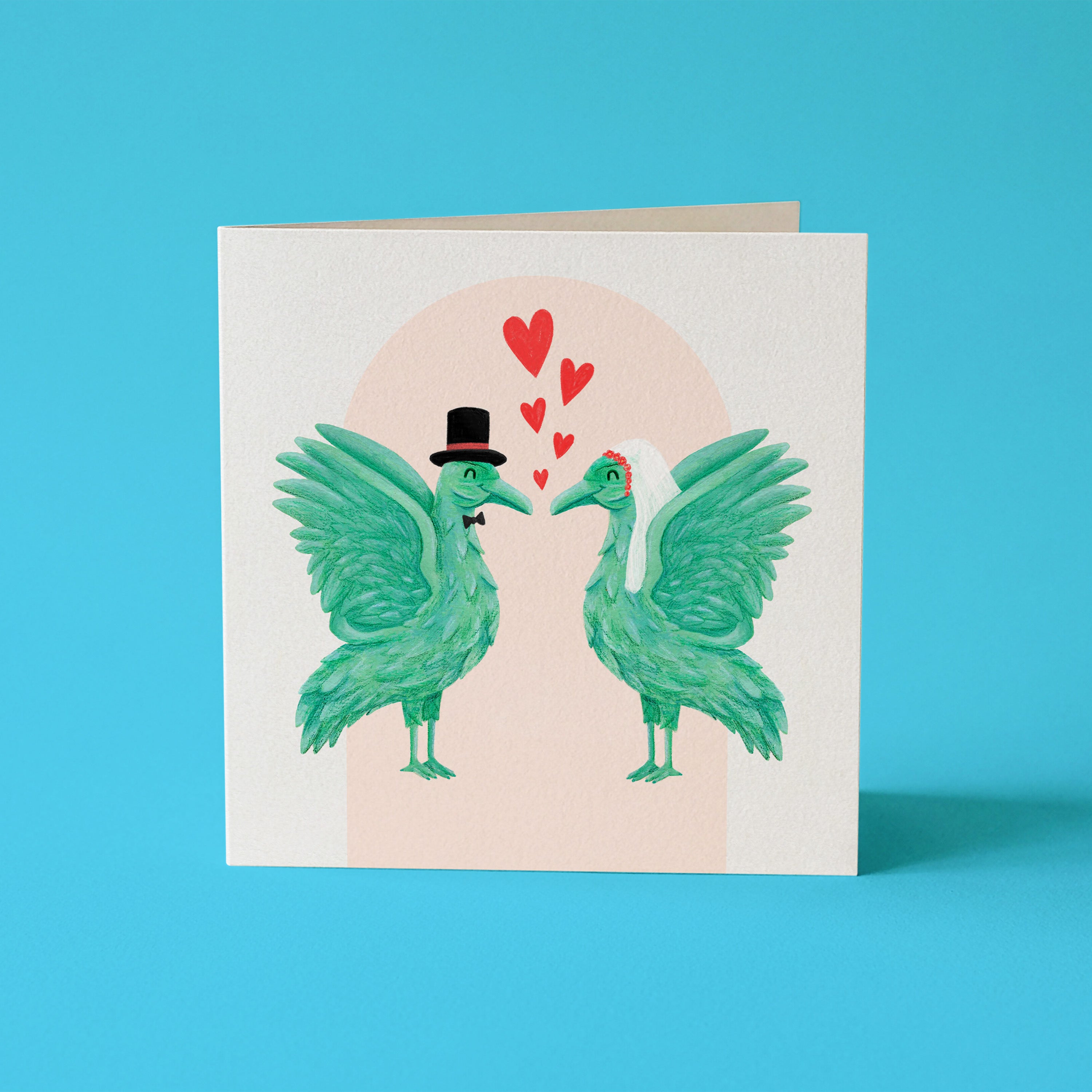 Liverbird Wedding Card for Liverpool Couples