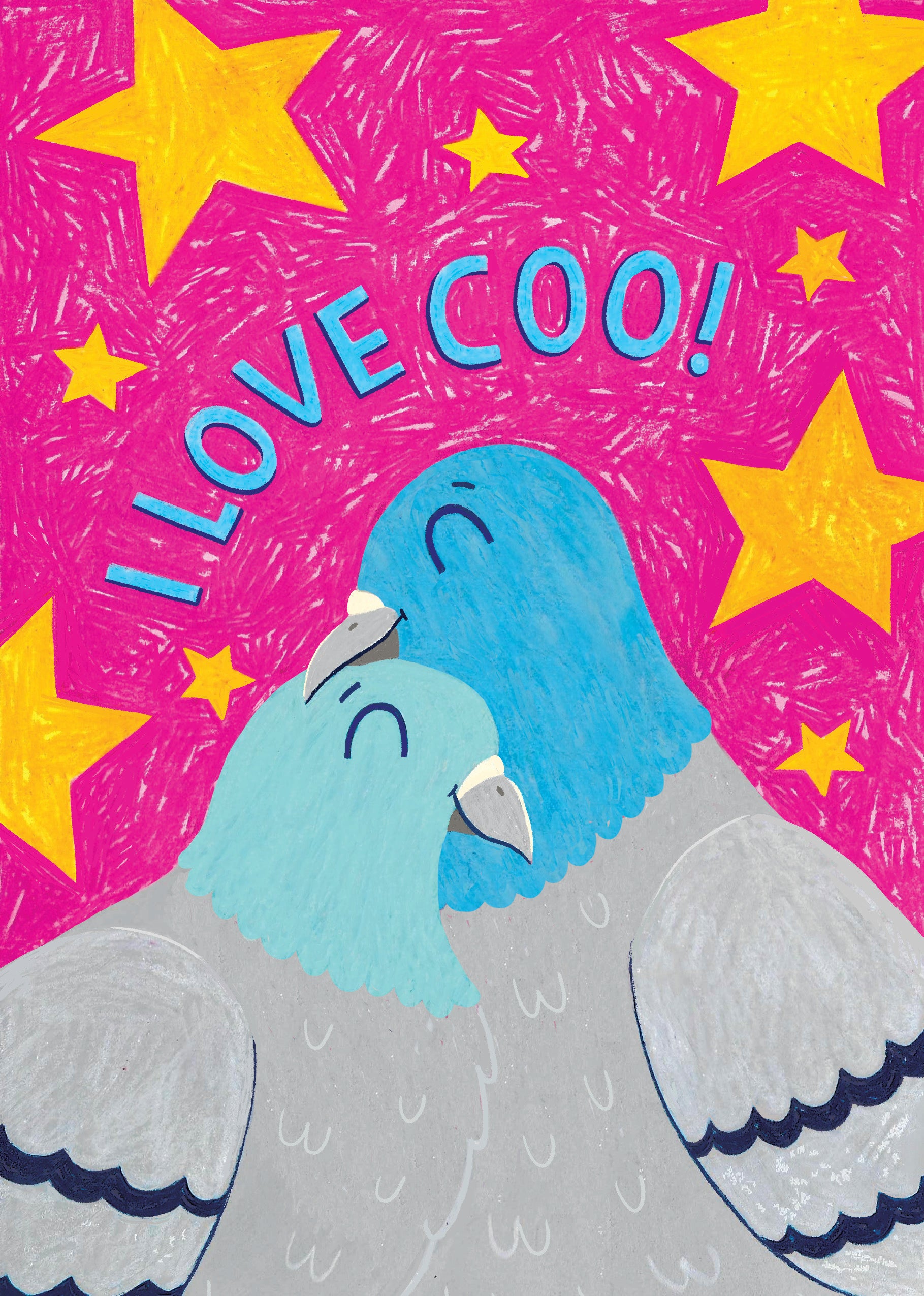Pigeon Valentines Card - I Love Coo