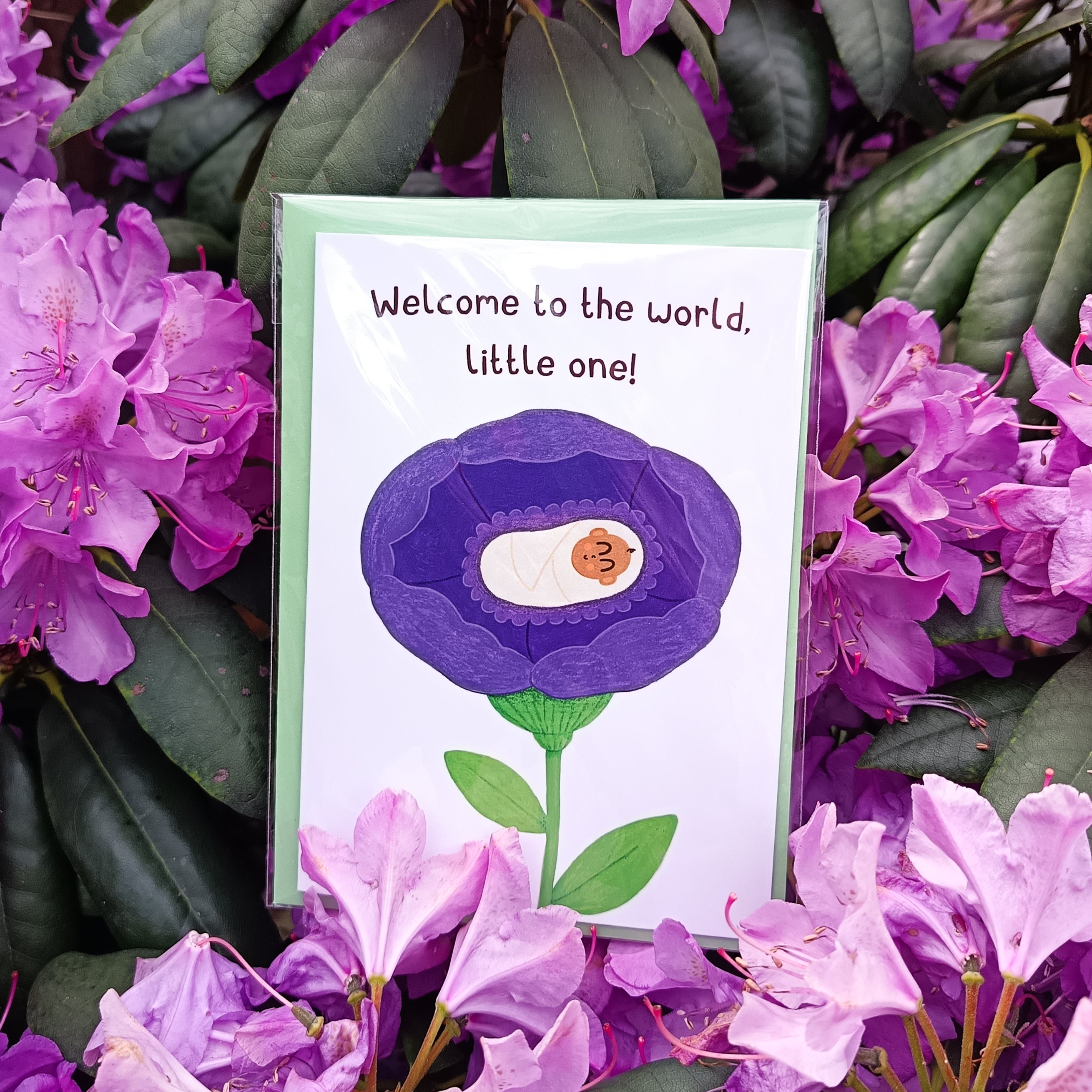 New Baby Card - Welcome To The World, Little One!