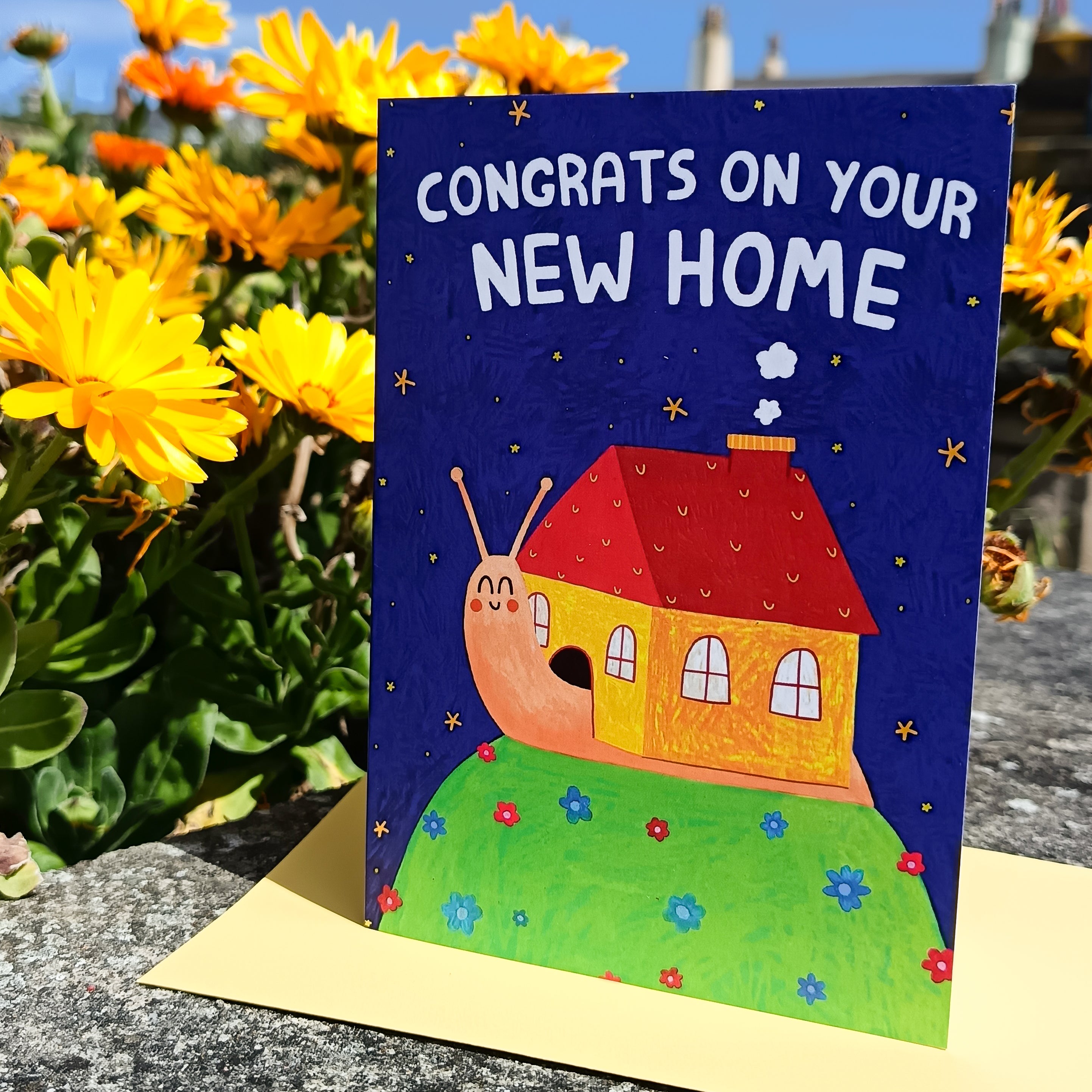 New Home Snail Card - Congrats On Your New Home