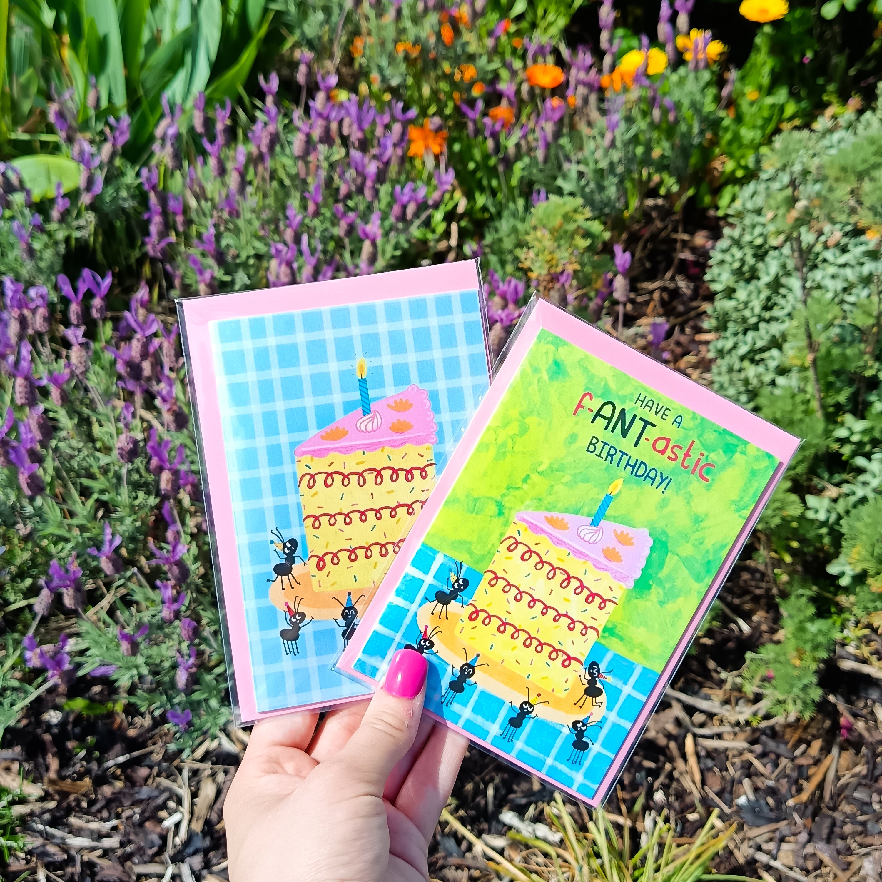 Bug Birthday Card - 'Have a f-ANT-astic Birthday!'