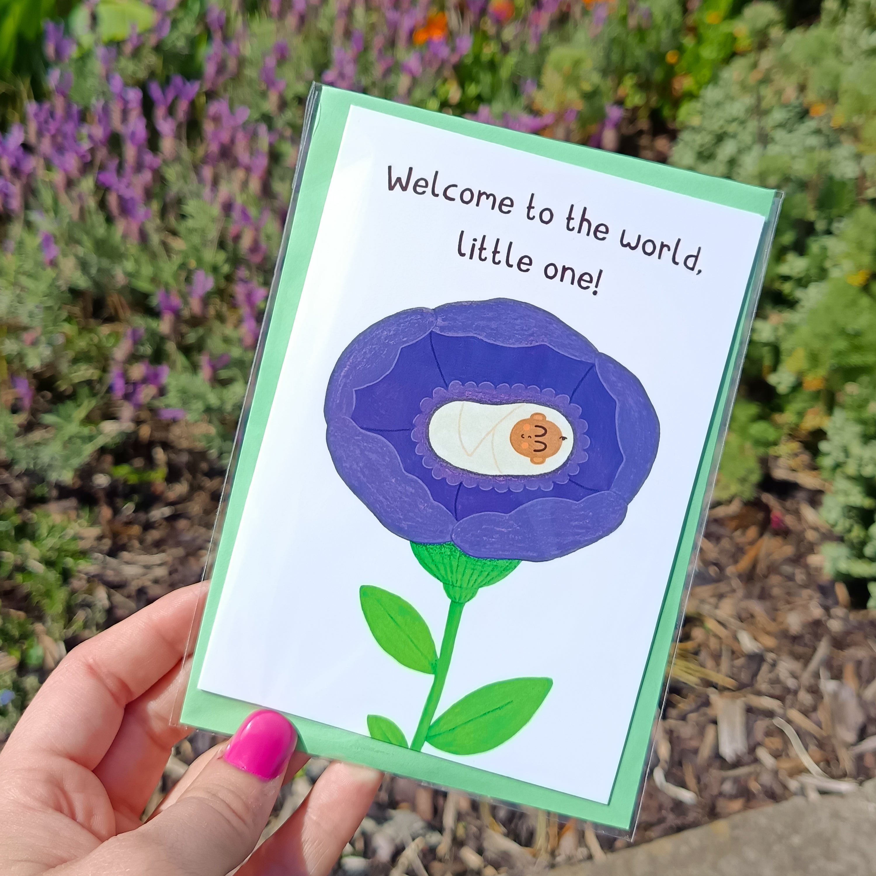 New Baby Card - Welcome To The World, Little One!