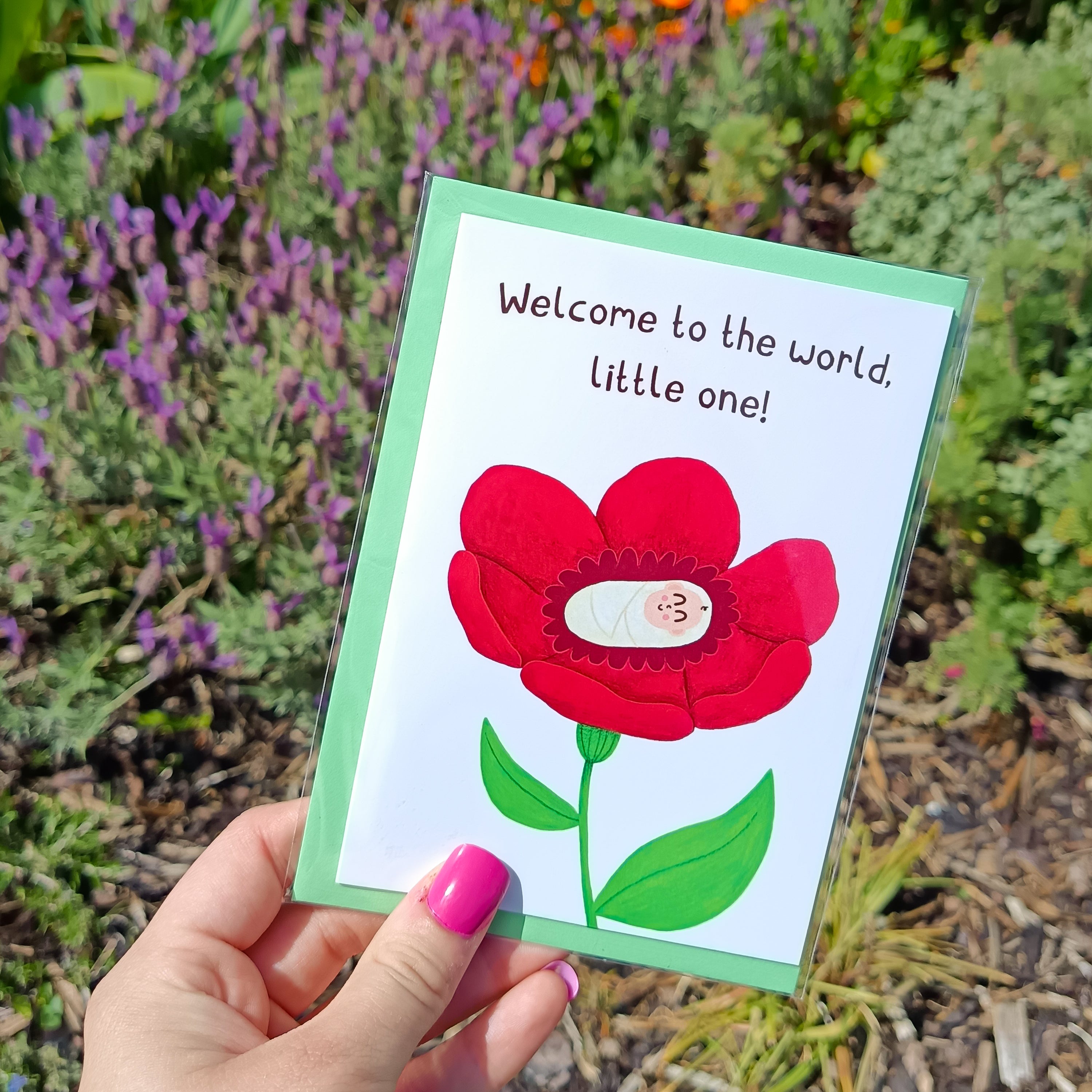 New Baby Card - Welcome To The World, Little One!