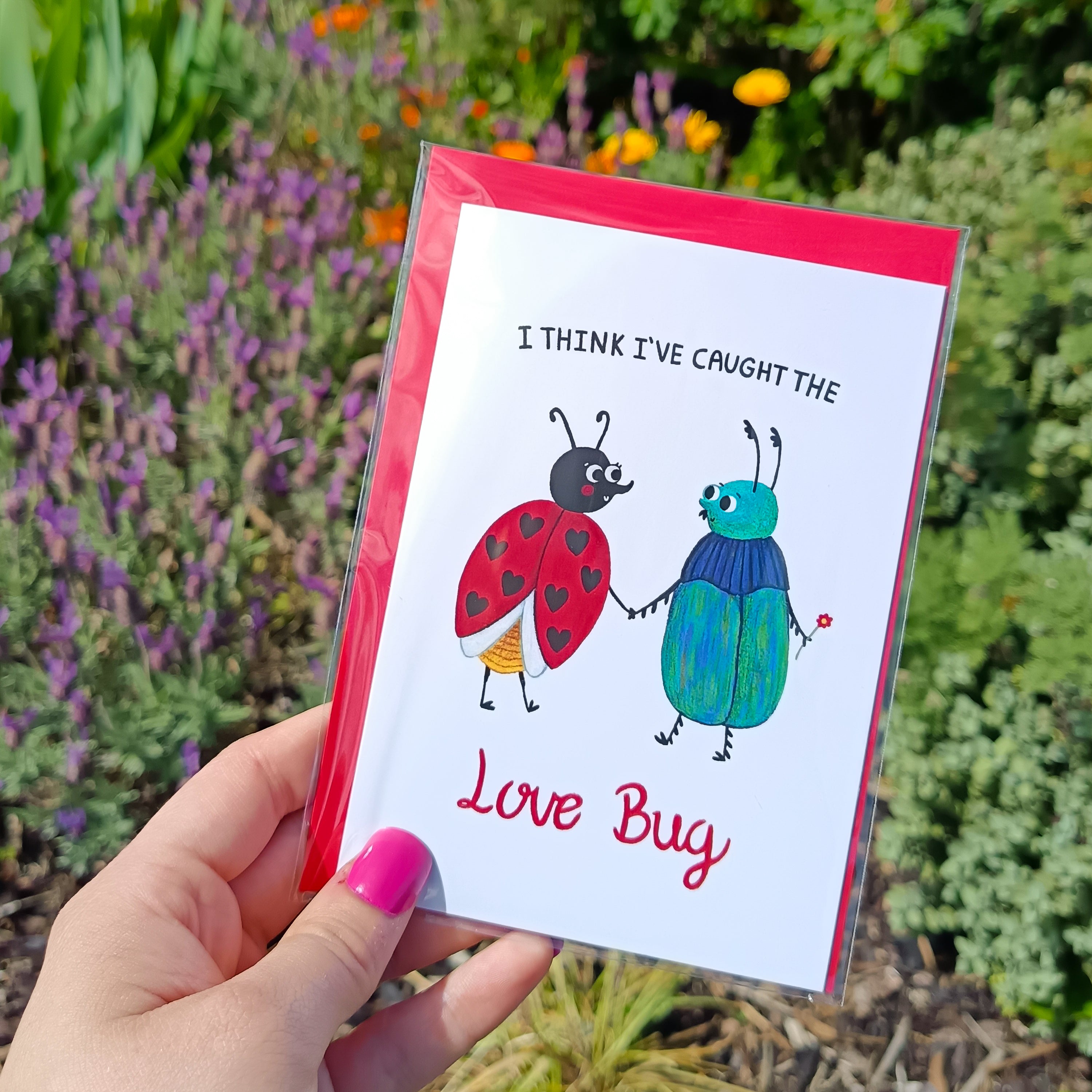 Valentines Day Card - I Think I've Caught The Love Bug