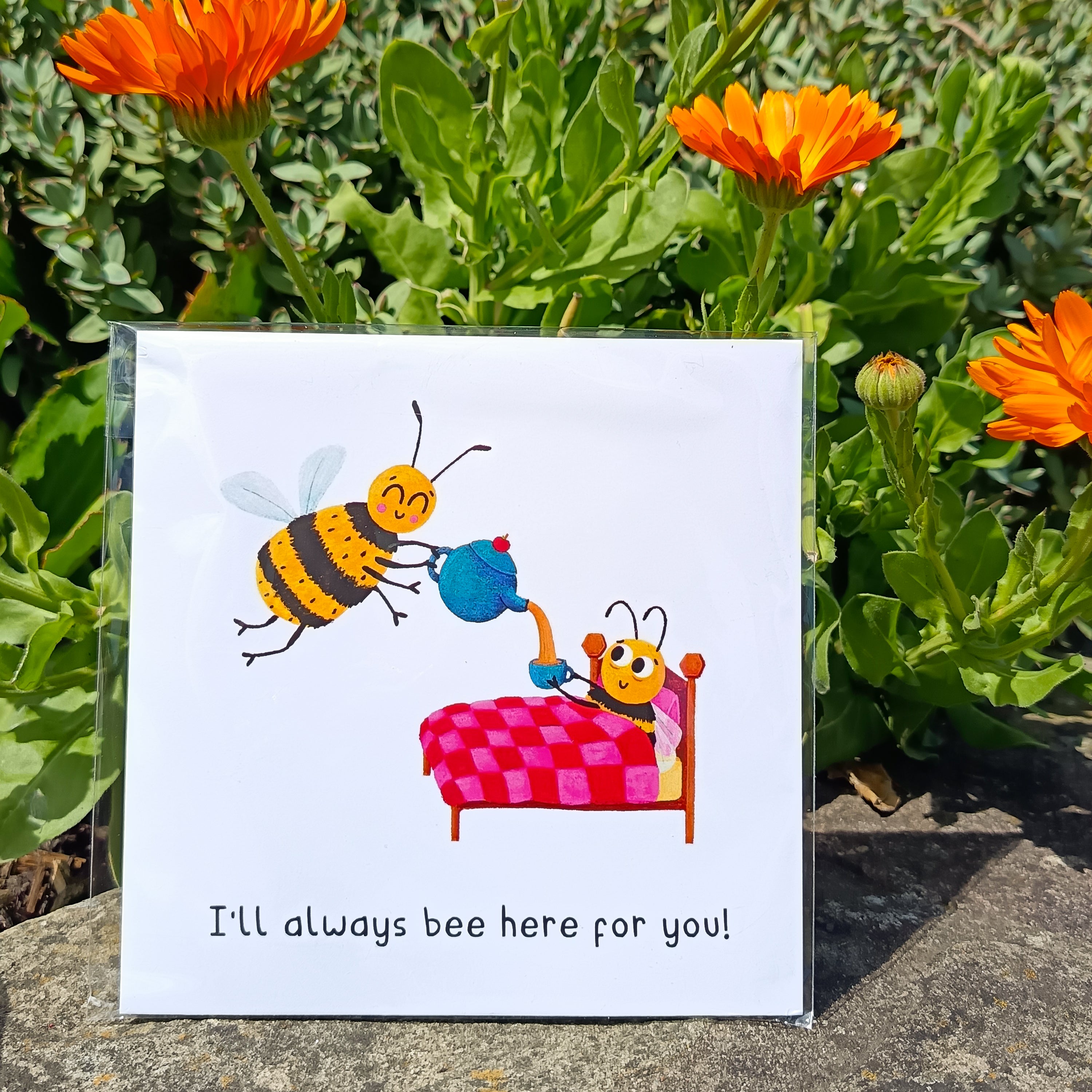 Bumble Bee Get Well Soon Card - I'll Always Bee Here For You